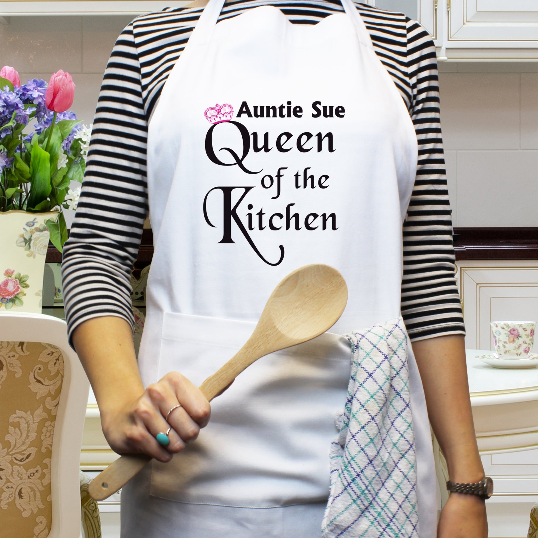 Personalised Queen of the Kitchen Apron - gift & personalise