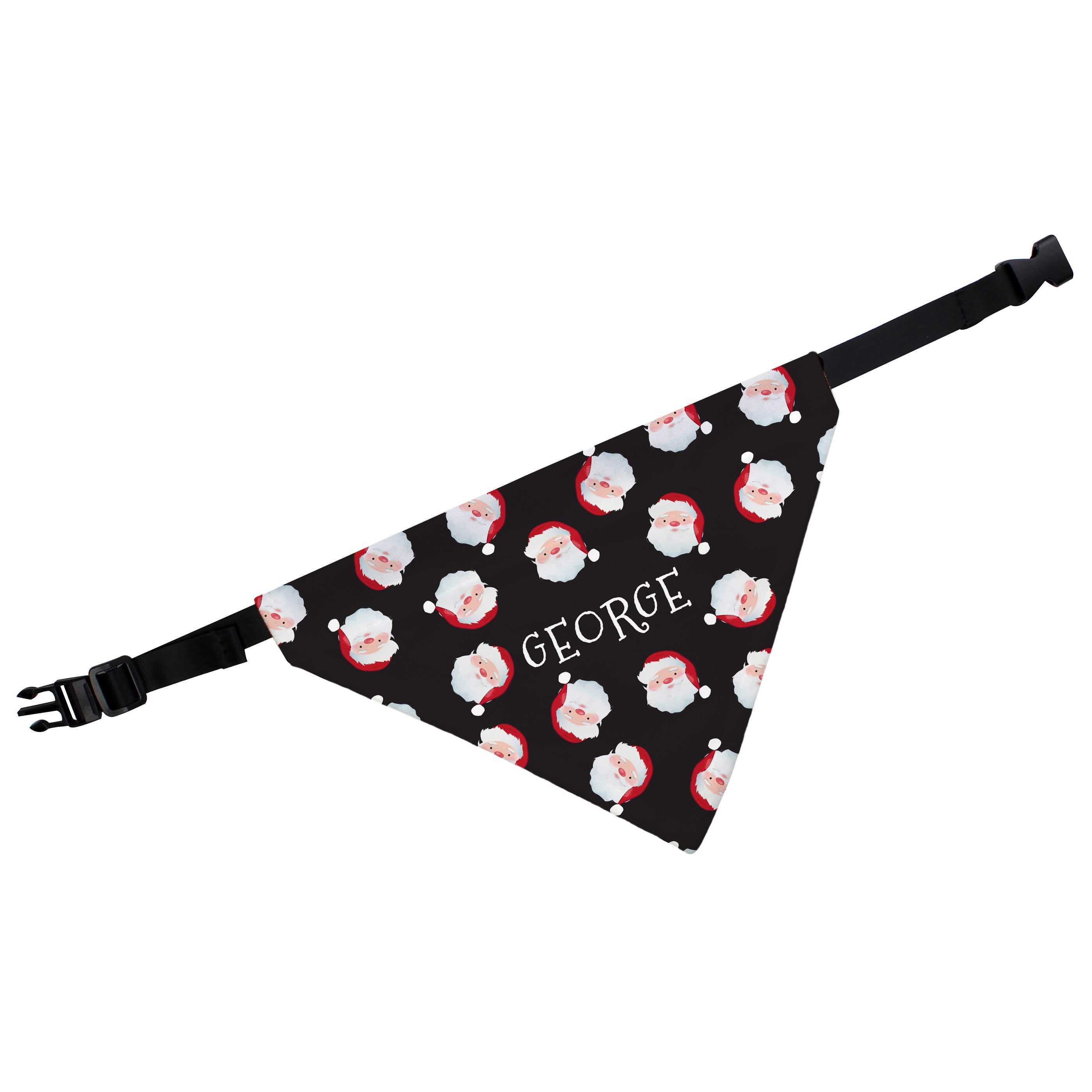Personalised Santa Black Dog Bandana - gift & personalise