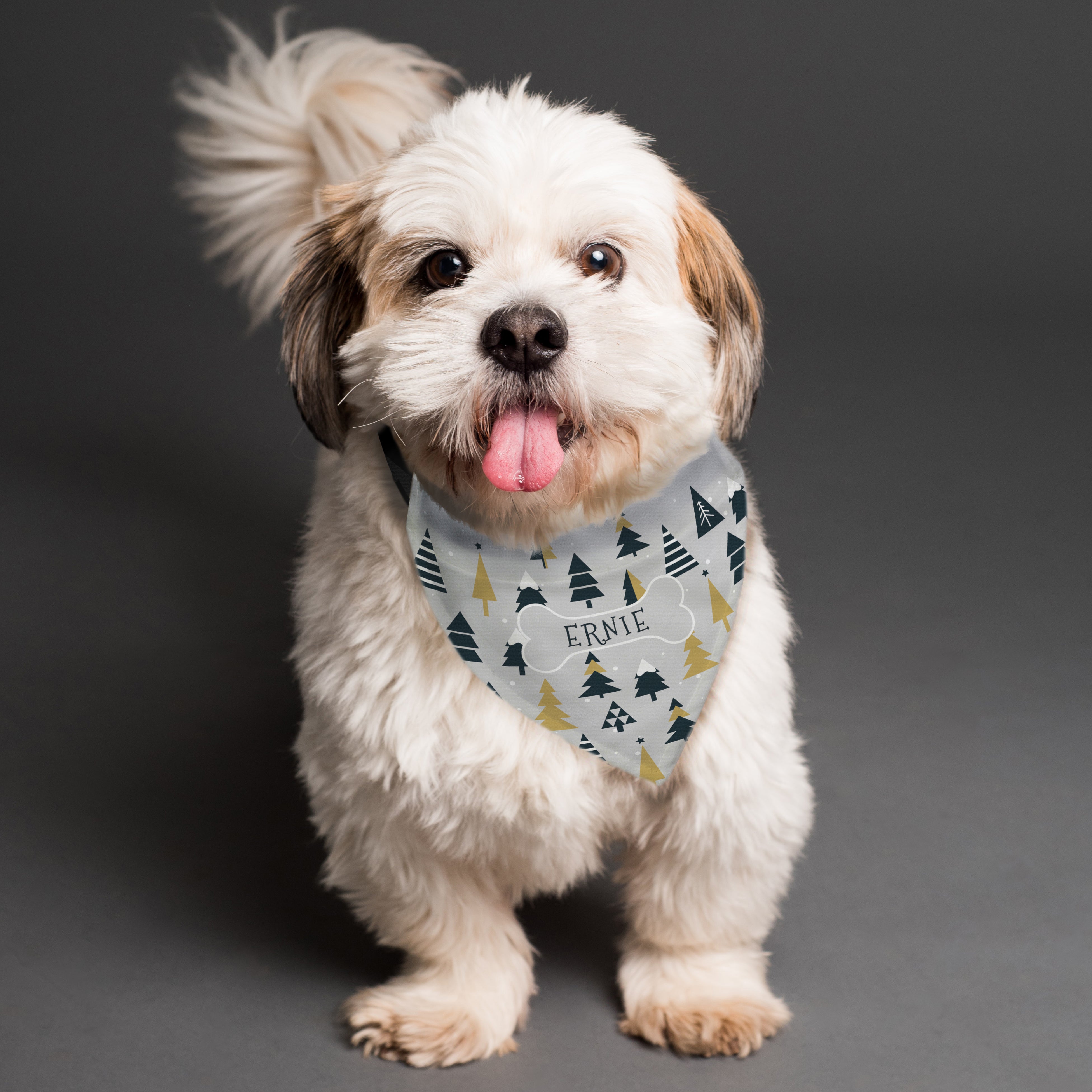 Personalised Christmas Tree Dog Bandana - gift & personalise