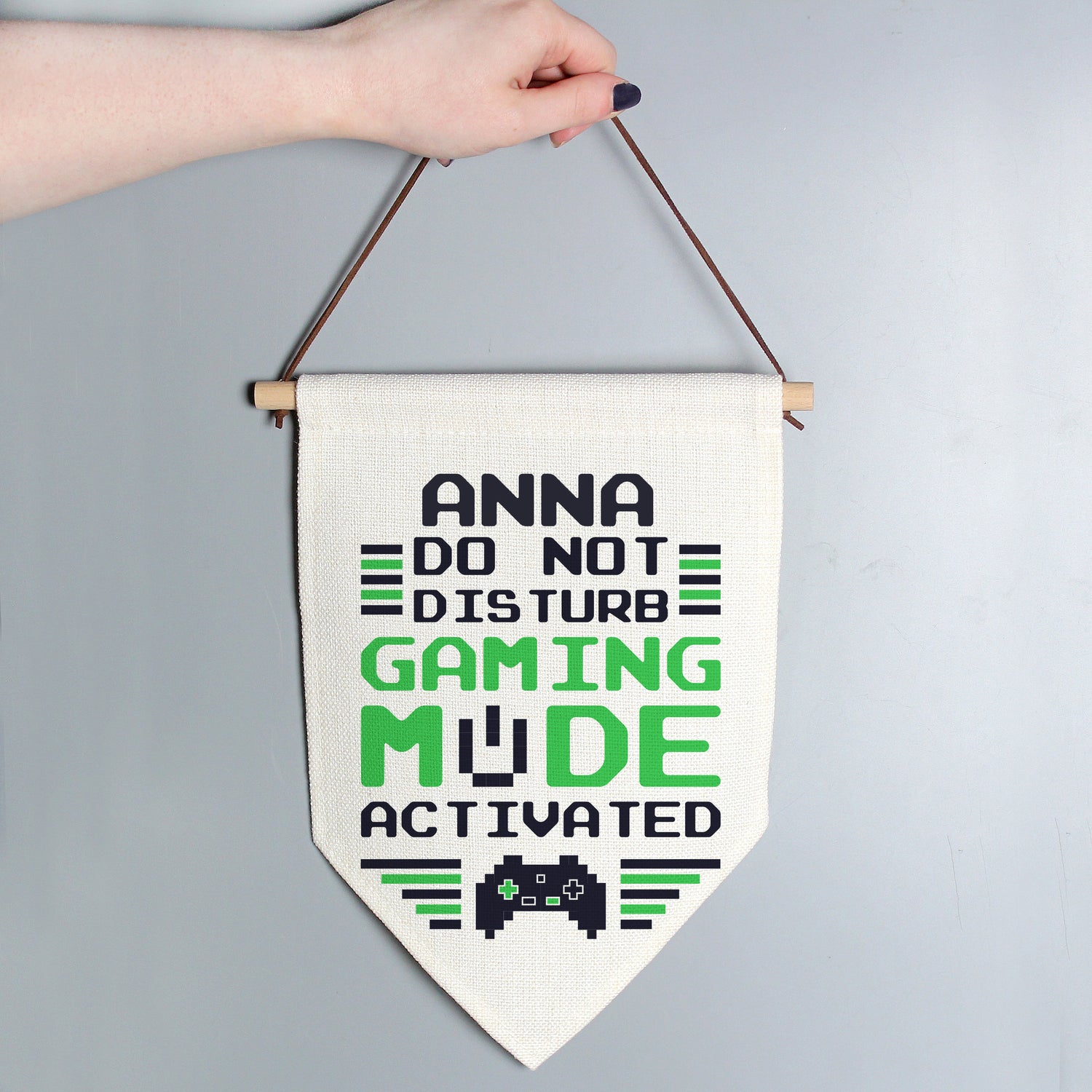 Personalised Gaming Mode Hanging Banner - gift & personalise