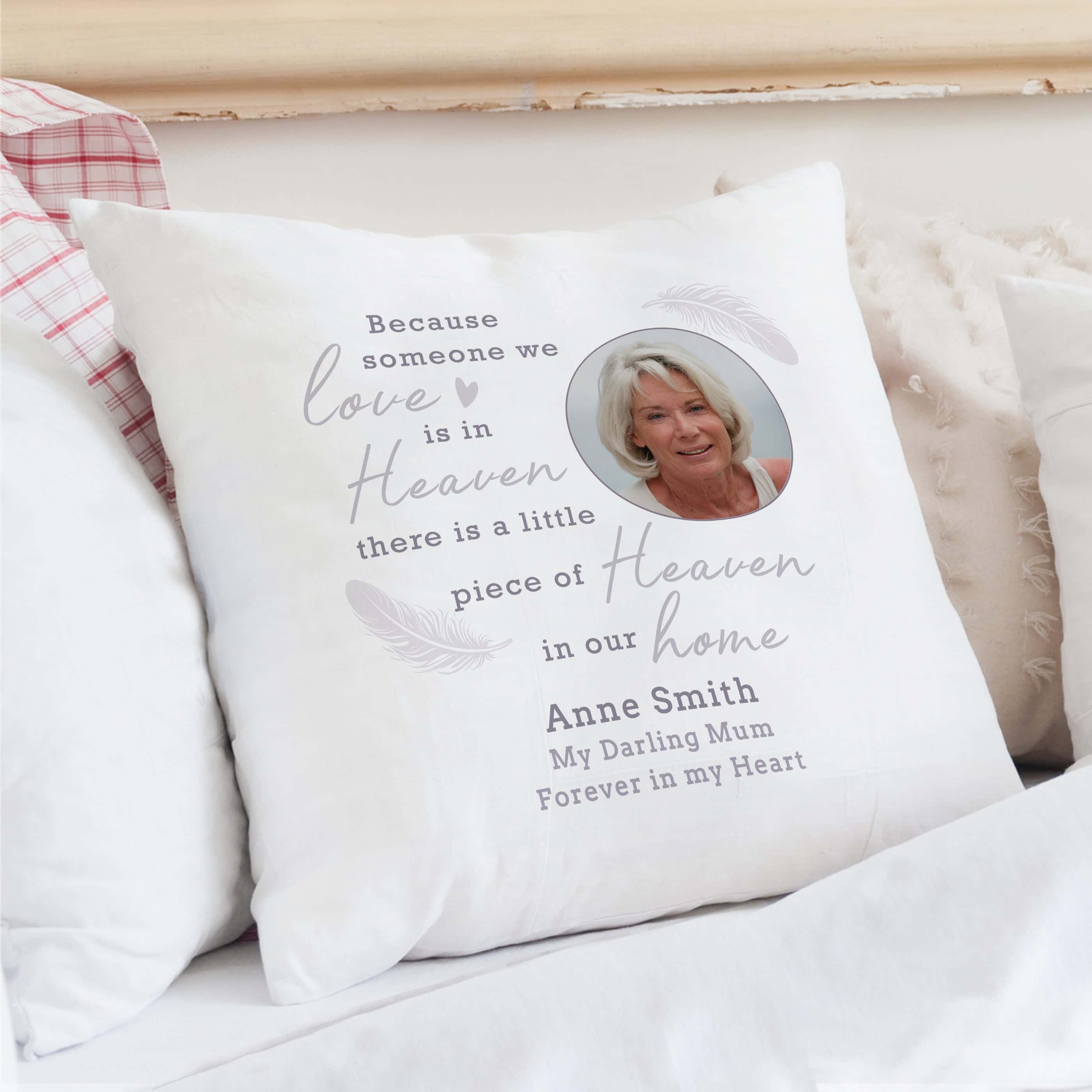 Personalised Memorial Photo Upload Cushion - gift & personalise