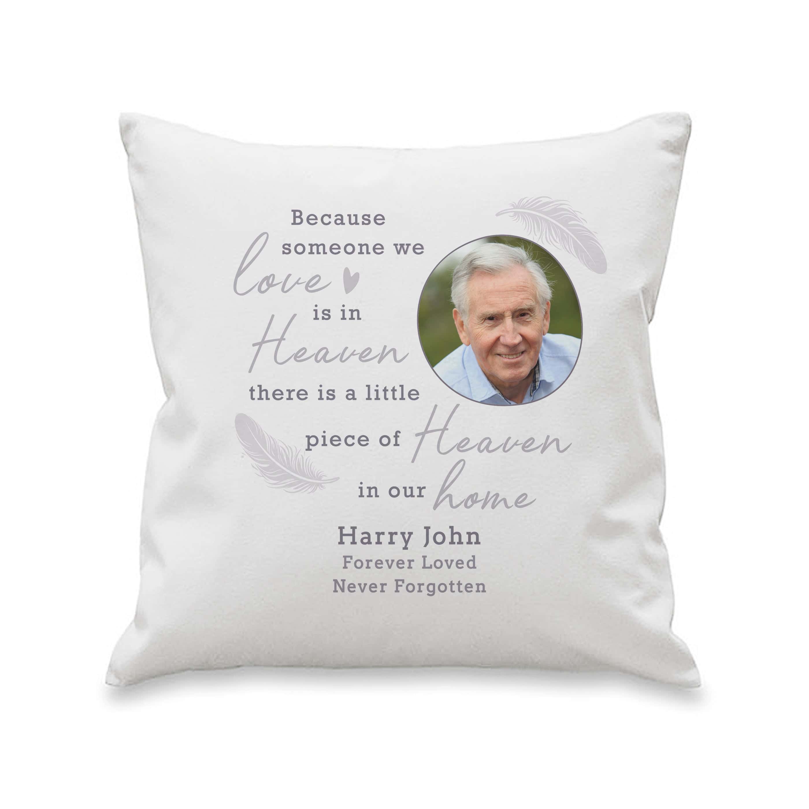Personalised Memorial Photo Upload Cushion - gift & personalise