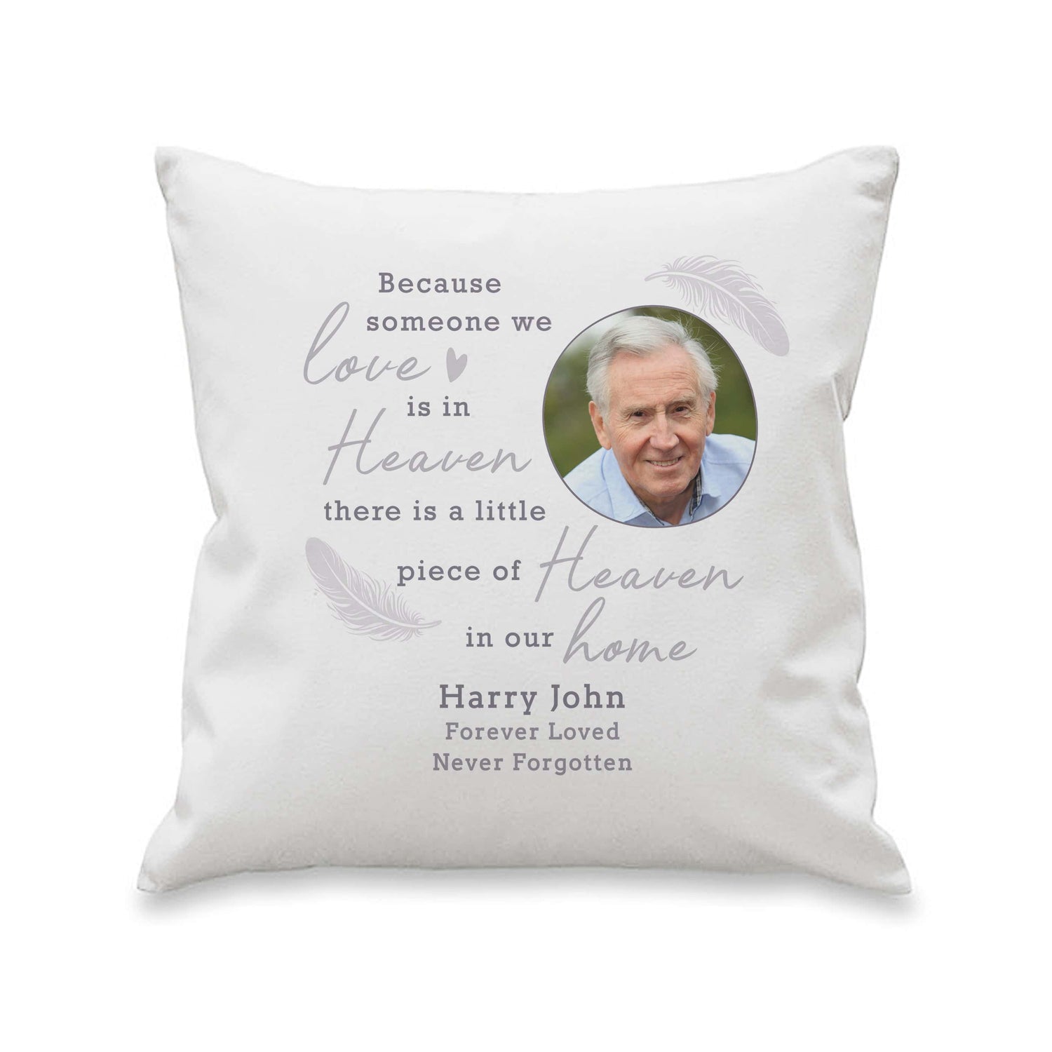 Personalised Memorial Photo Upload Cushion - gift & personalise