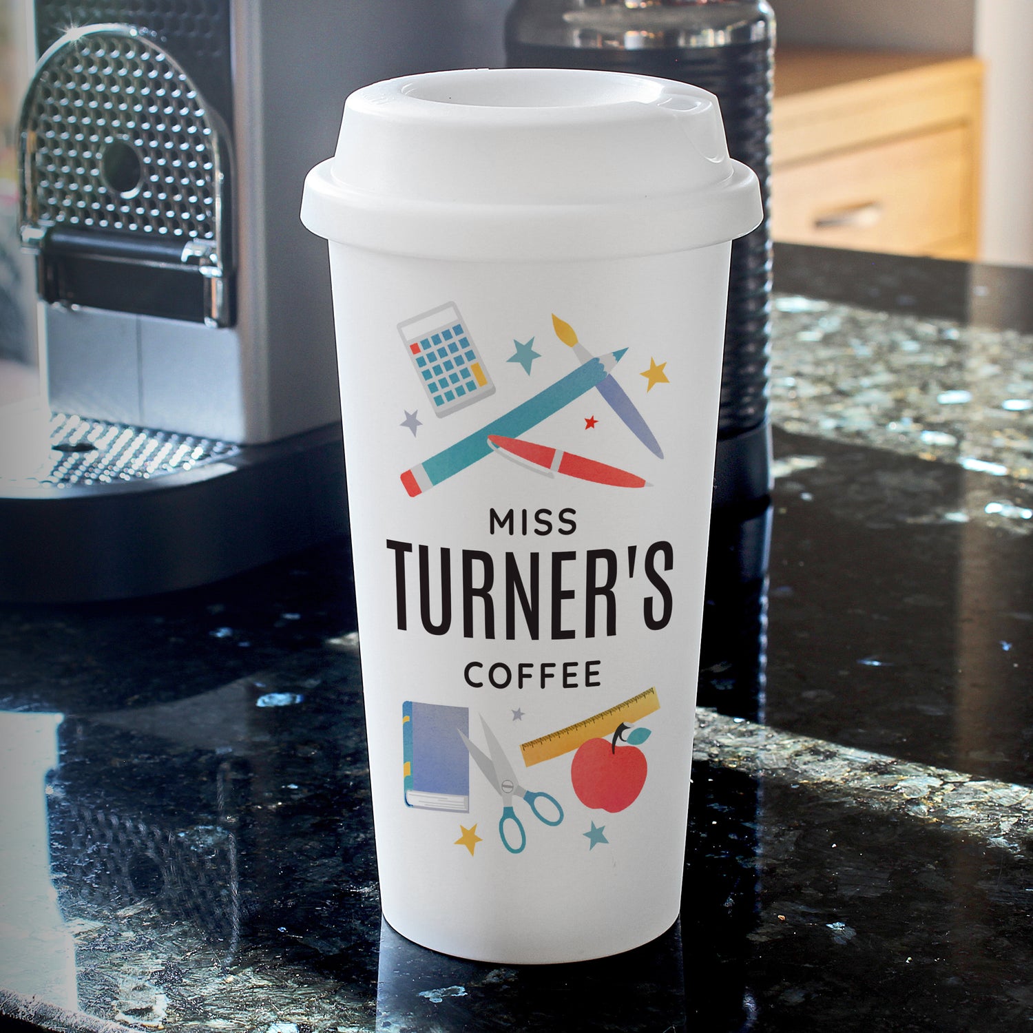 Personalised Teachers Insulated Reusable Eco Travel Cup - gift & personalise