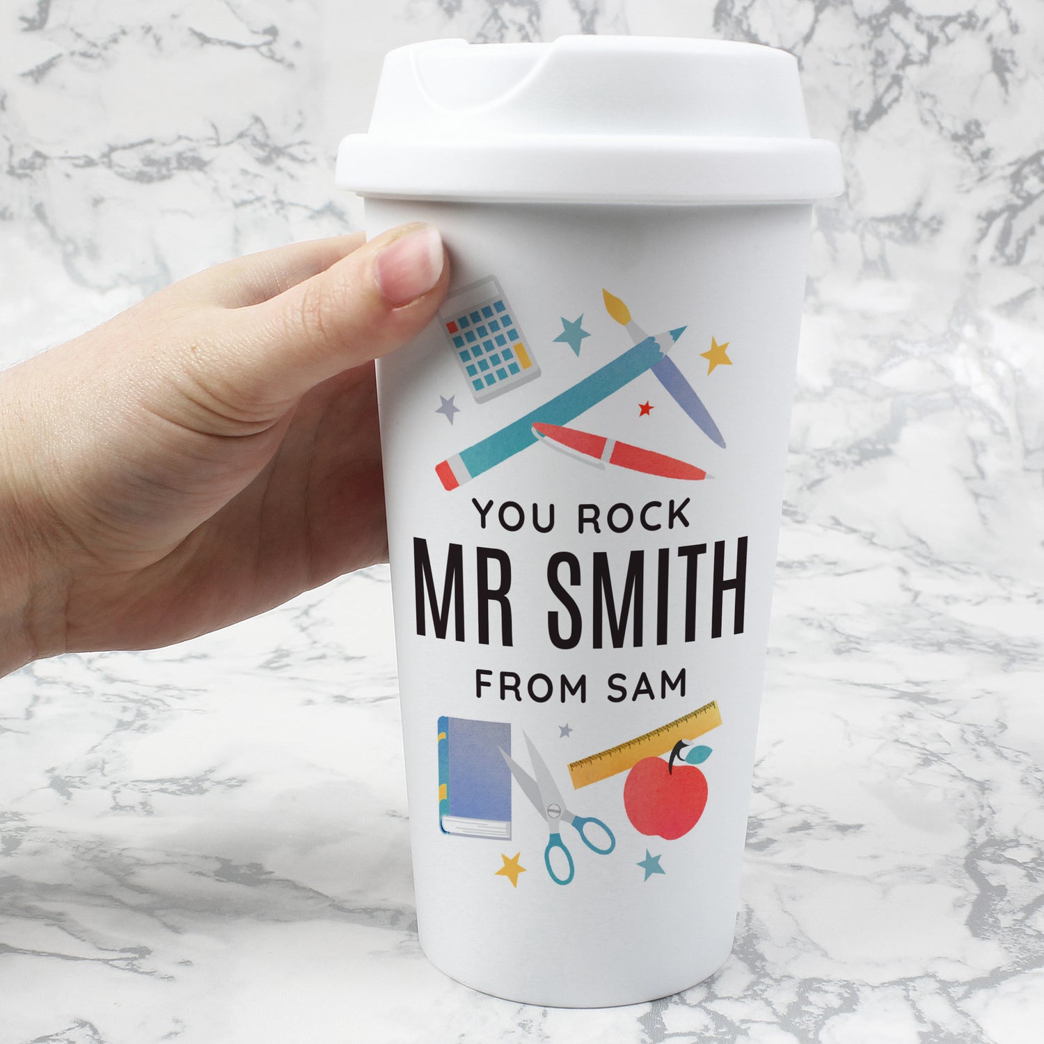 Personalised Teachers Insulated Reusable Eco Travel Cup - gift & personalise