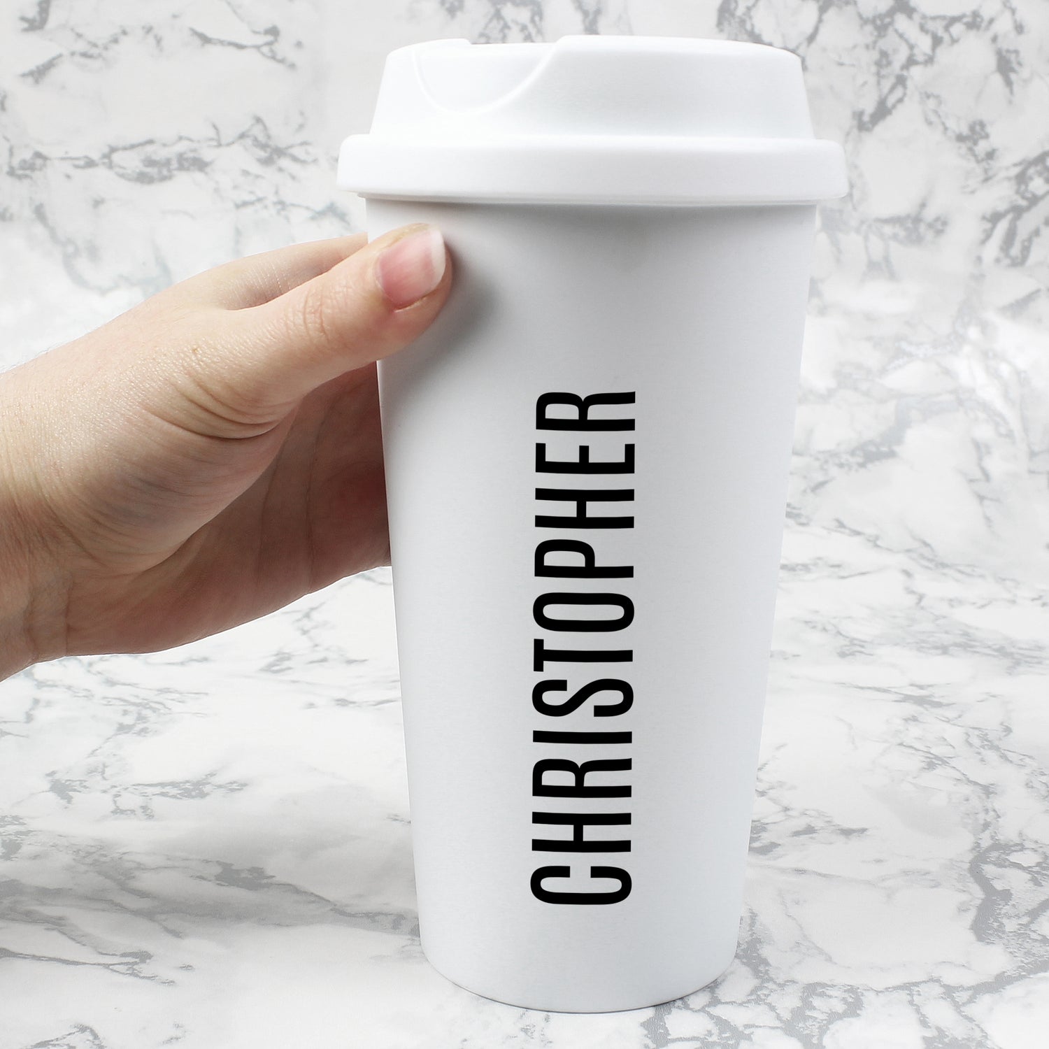 Personalised Name Insulated Reusable Eco Travel Cup - gift & personalise