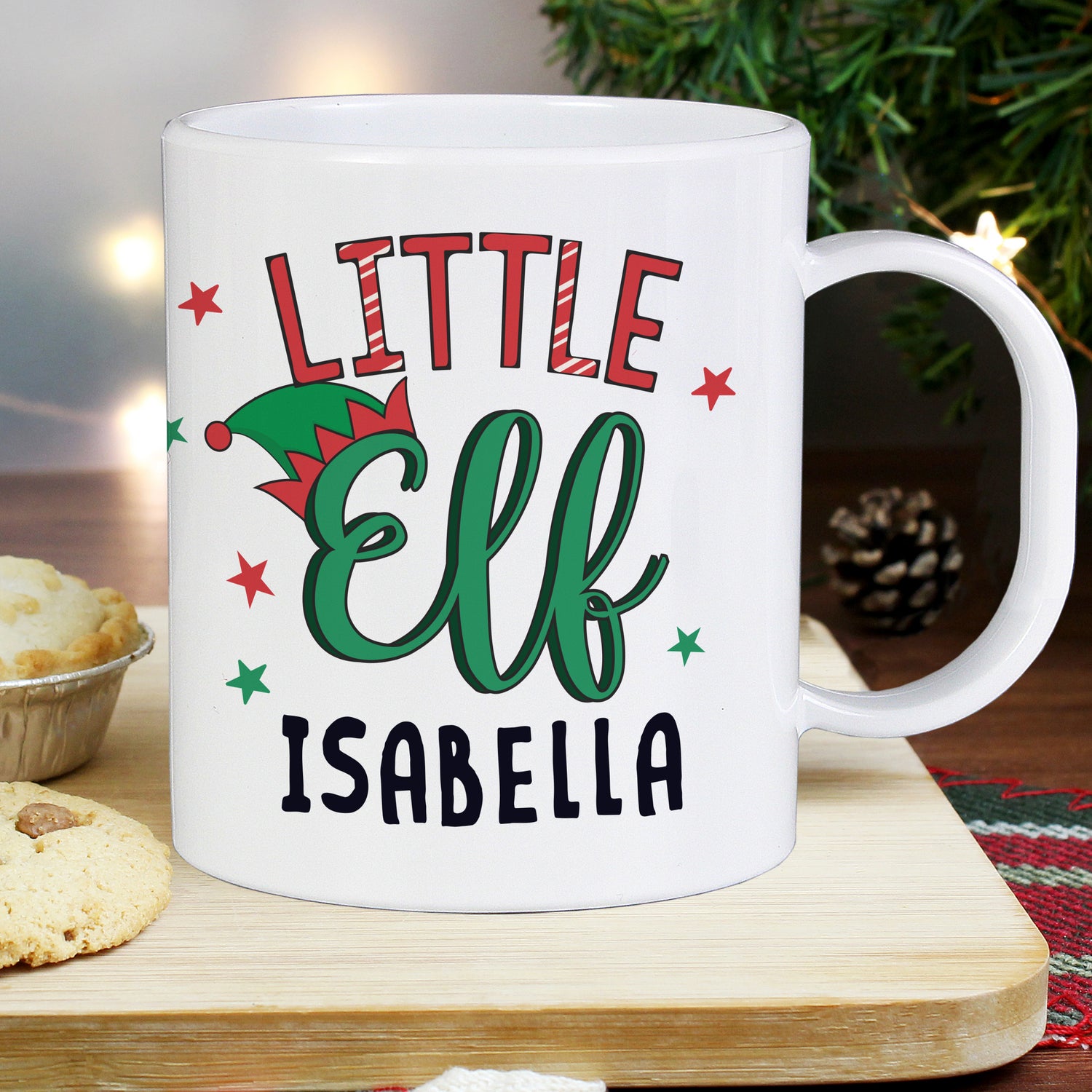 Personalised Little Elf Plastic Mug - gift & personalise