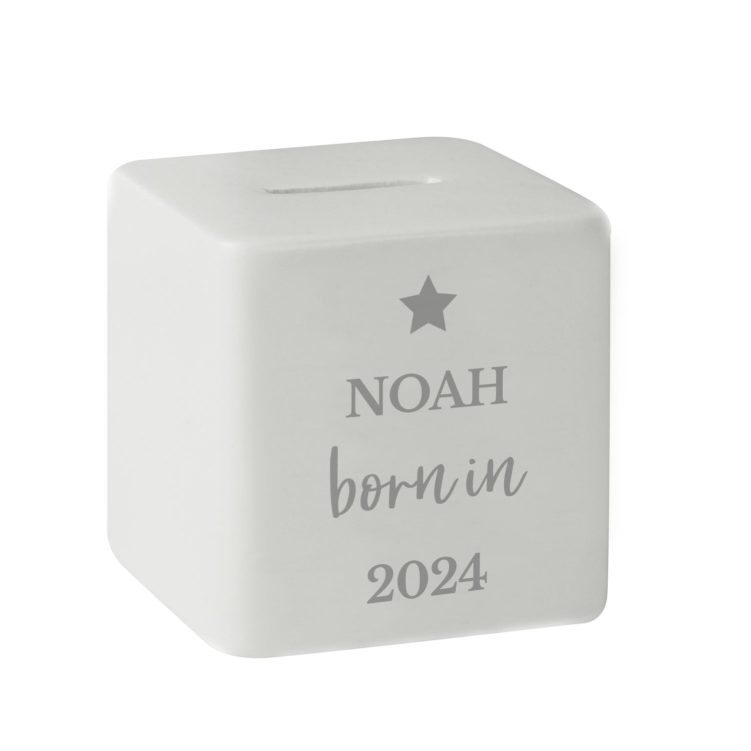 Personalised Born in Money Box - gift & personalise