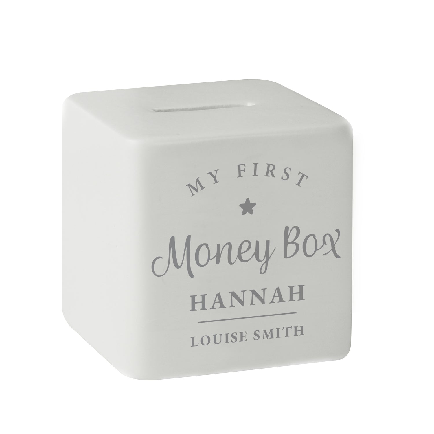 Personalised My First Ceramic Square Money Box - gift & personalise