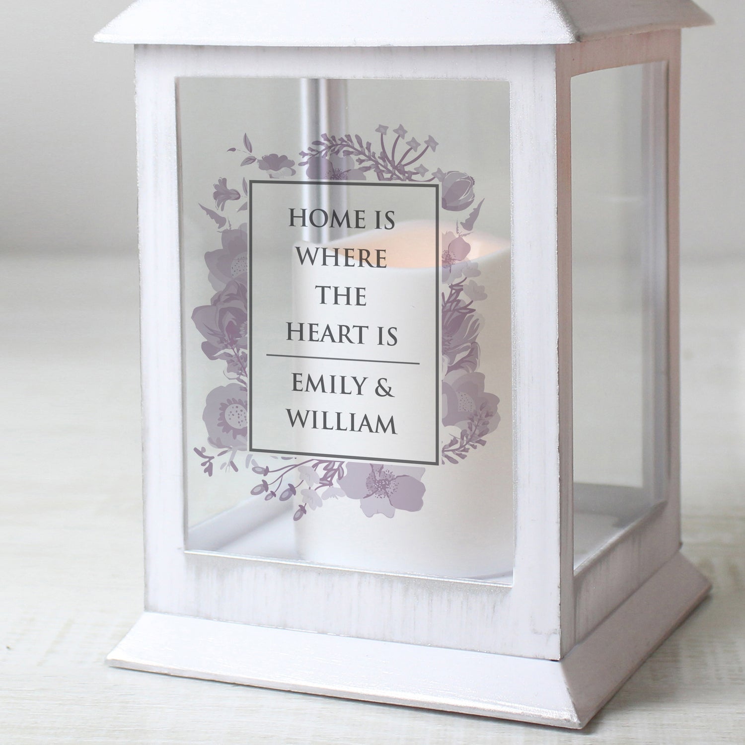 Personalised Soft Watercolour White Lantern - gift & personalise