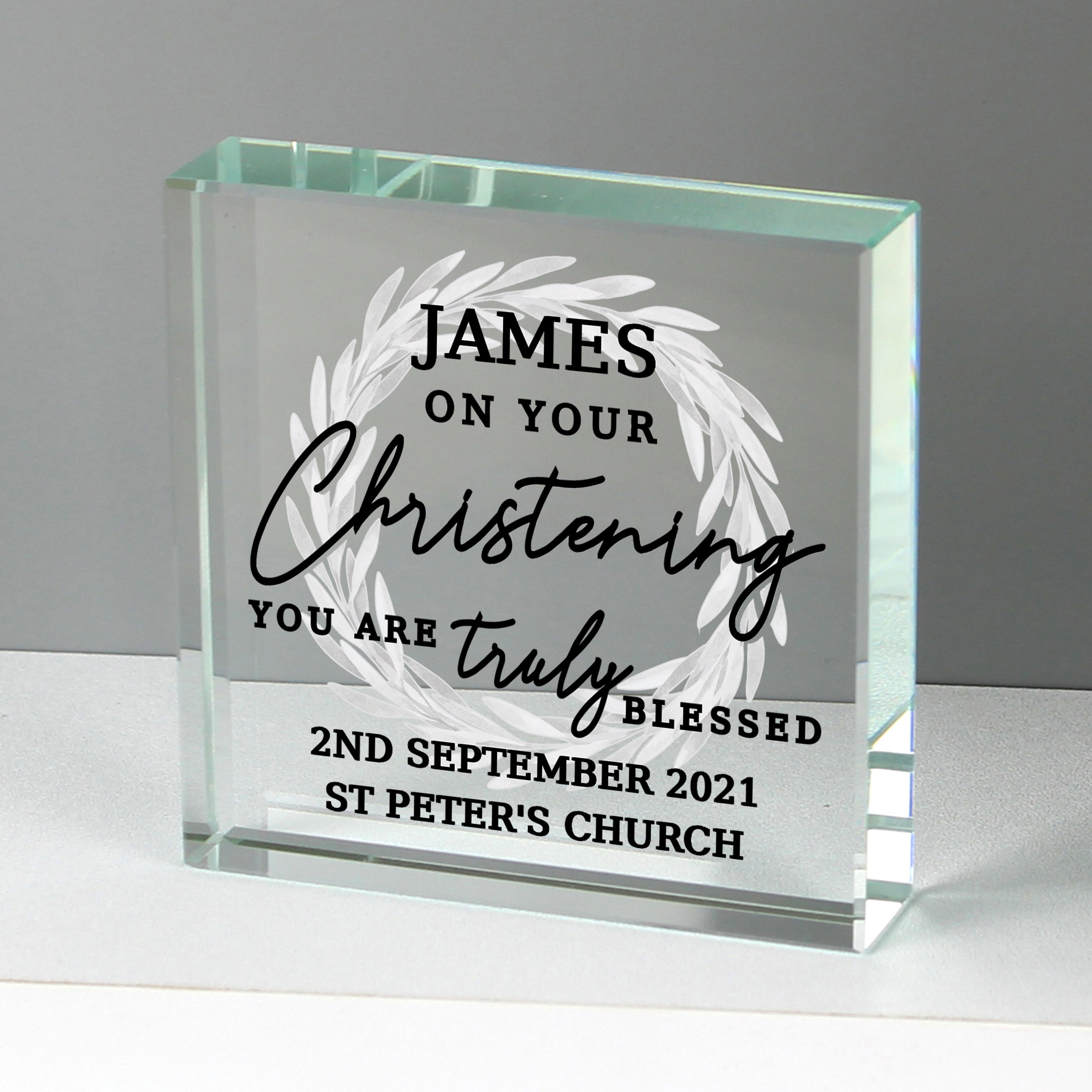 Personalised 'Truly Blessed' Crystal Token - gift & personalise