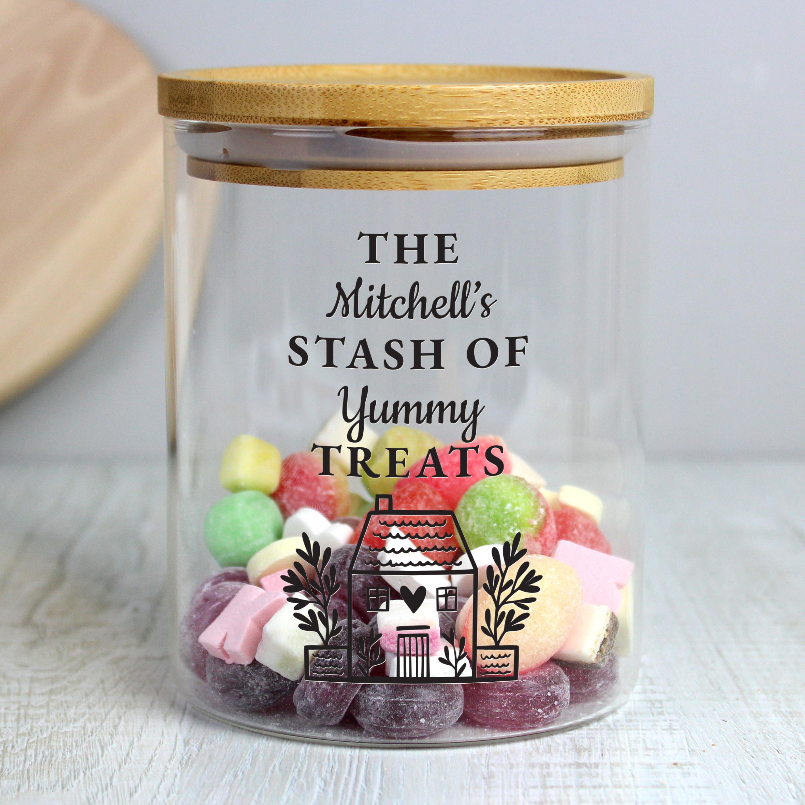 Personalised Home Glass Storage Jar - gift & personalise