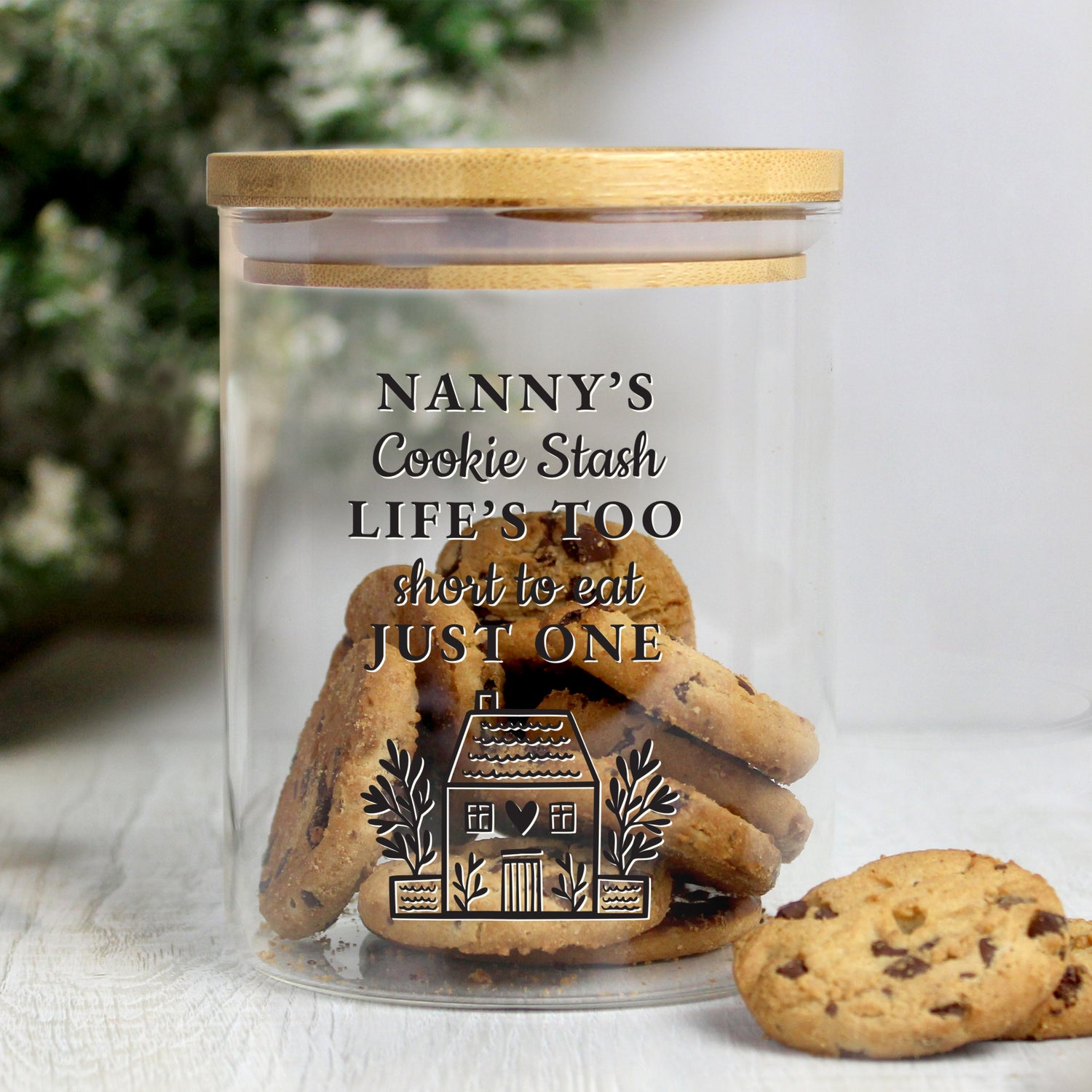 Personalised Home Glass Storage Jar - gift & personalise