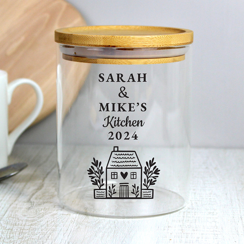 Personalised Home Glass Storage Jar - gift & personalise