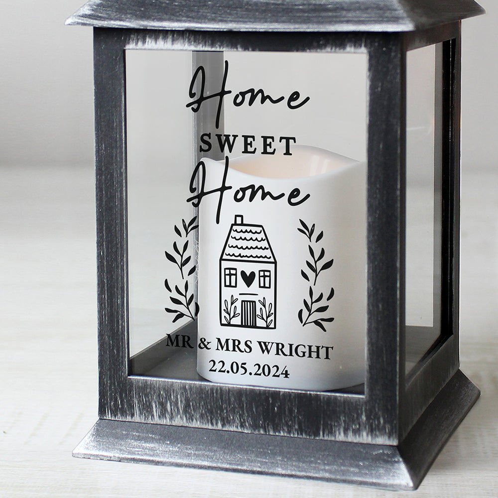 Personalised Home Black Lantern - gift & personalise