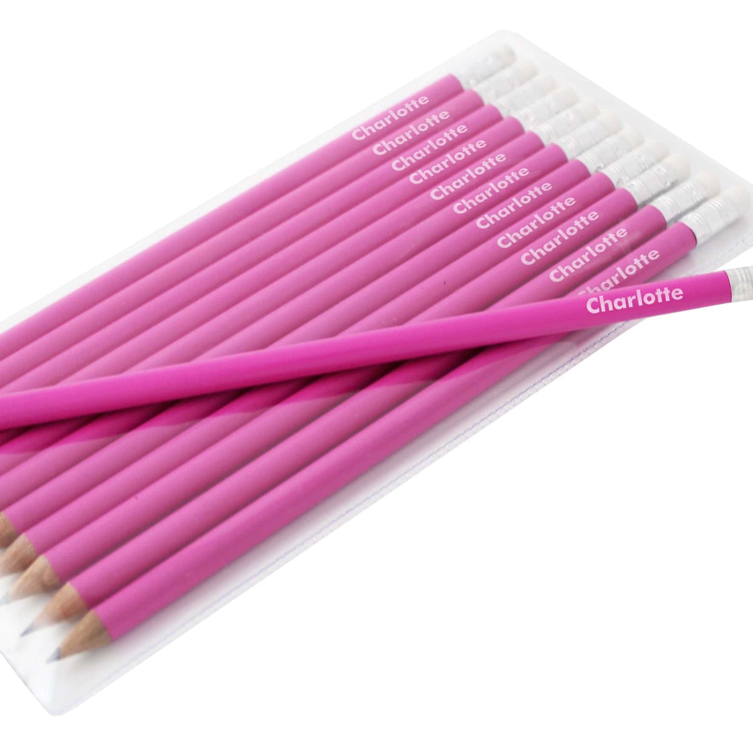 Personalised Name Only Pink Pencils - gift & personalise