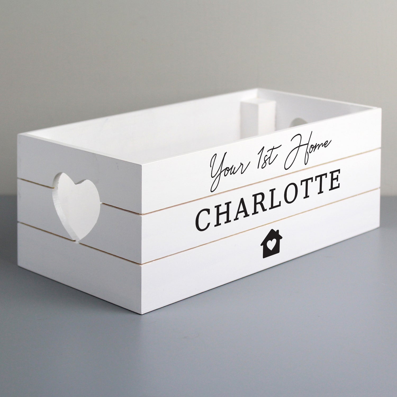 Personalised Home White Wooden Crate - gift & personalise