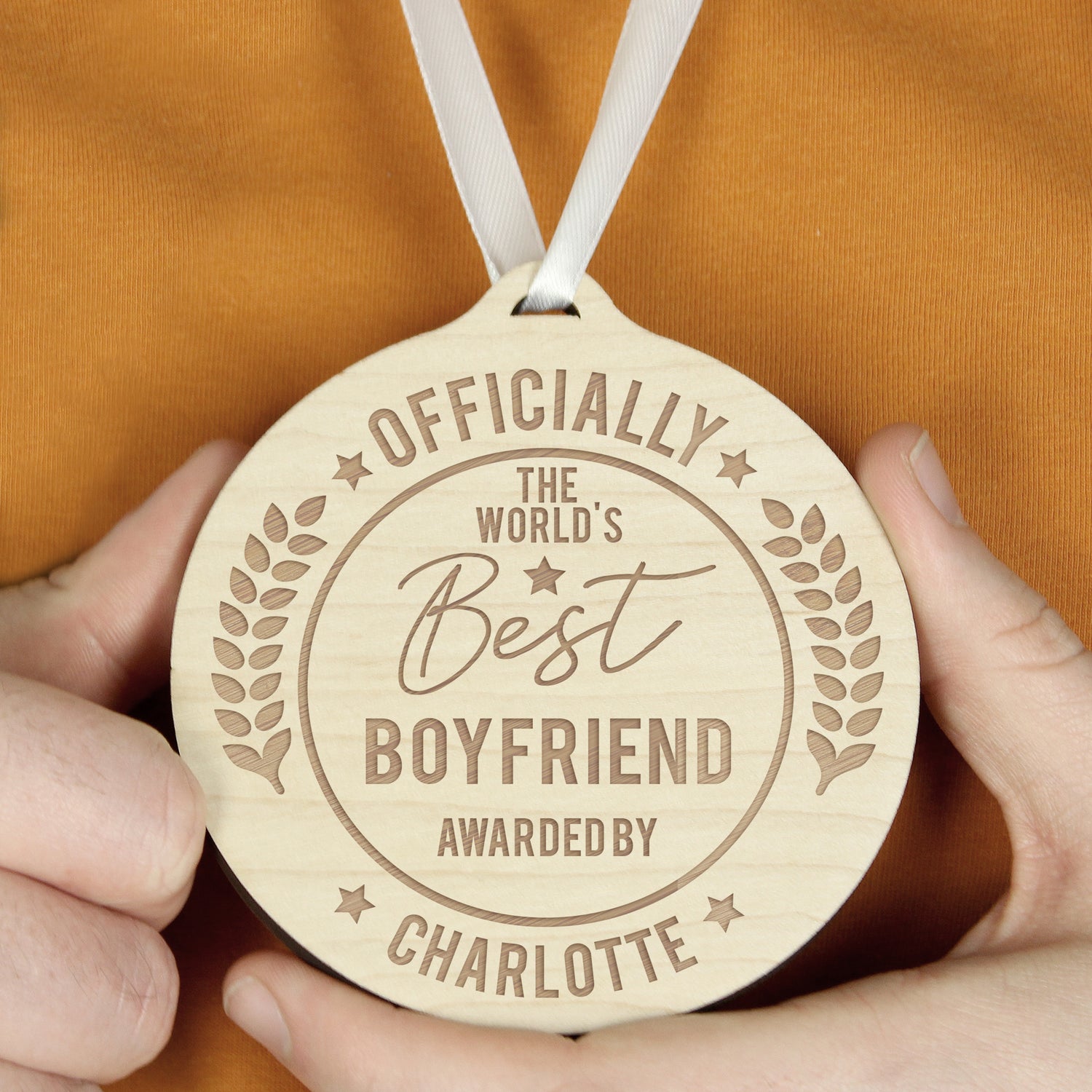 Personalised Officially The Best Round Wooden Medal - gift & personalise