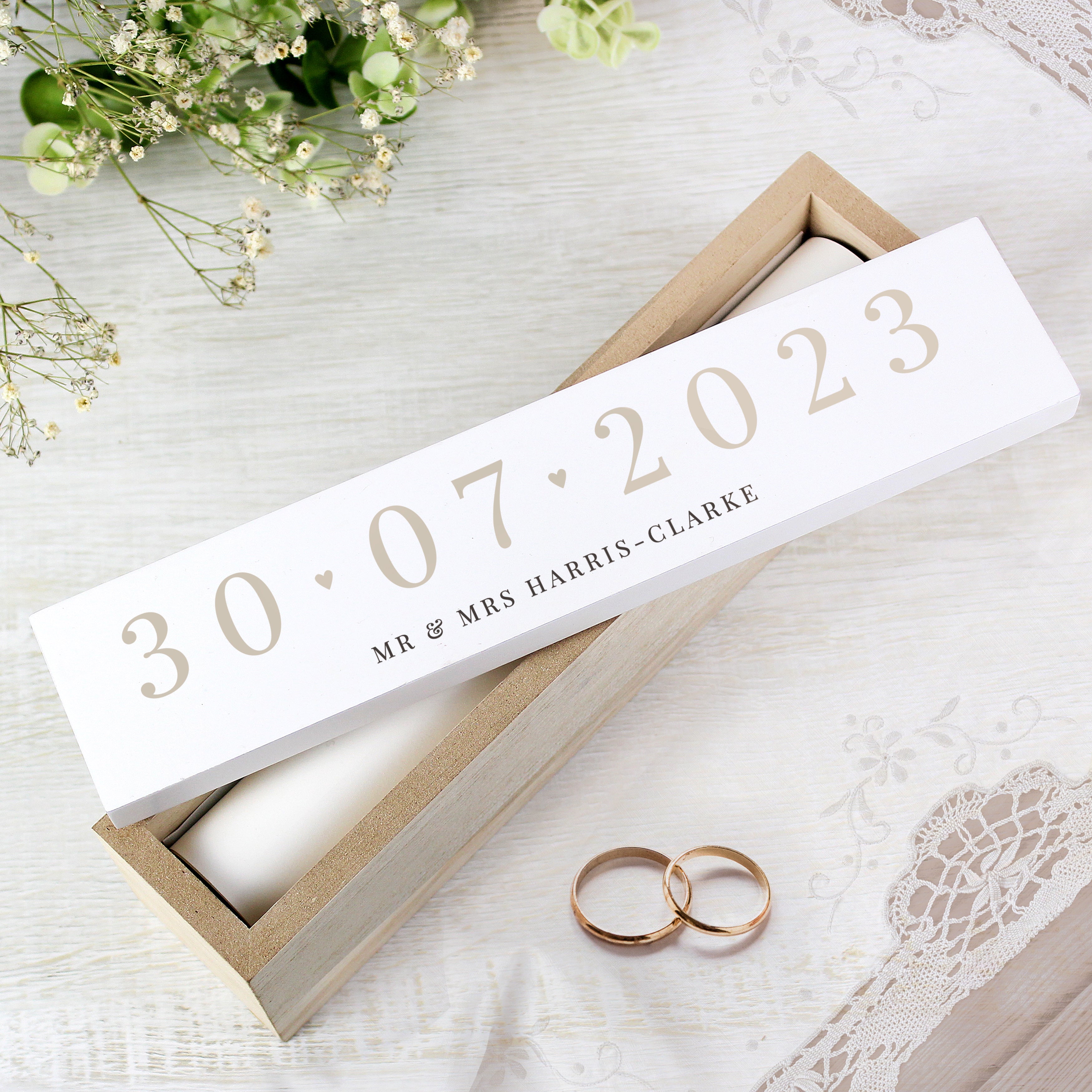 Personalised Special Date Wooden Certificate Holder - gift & personalise