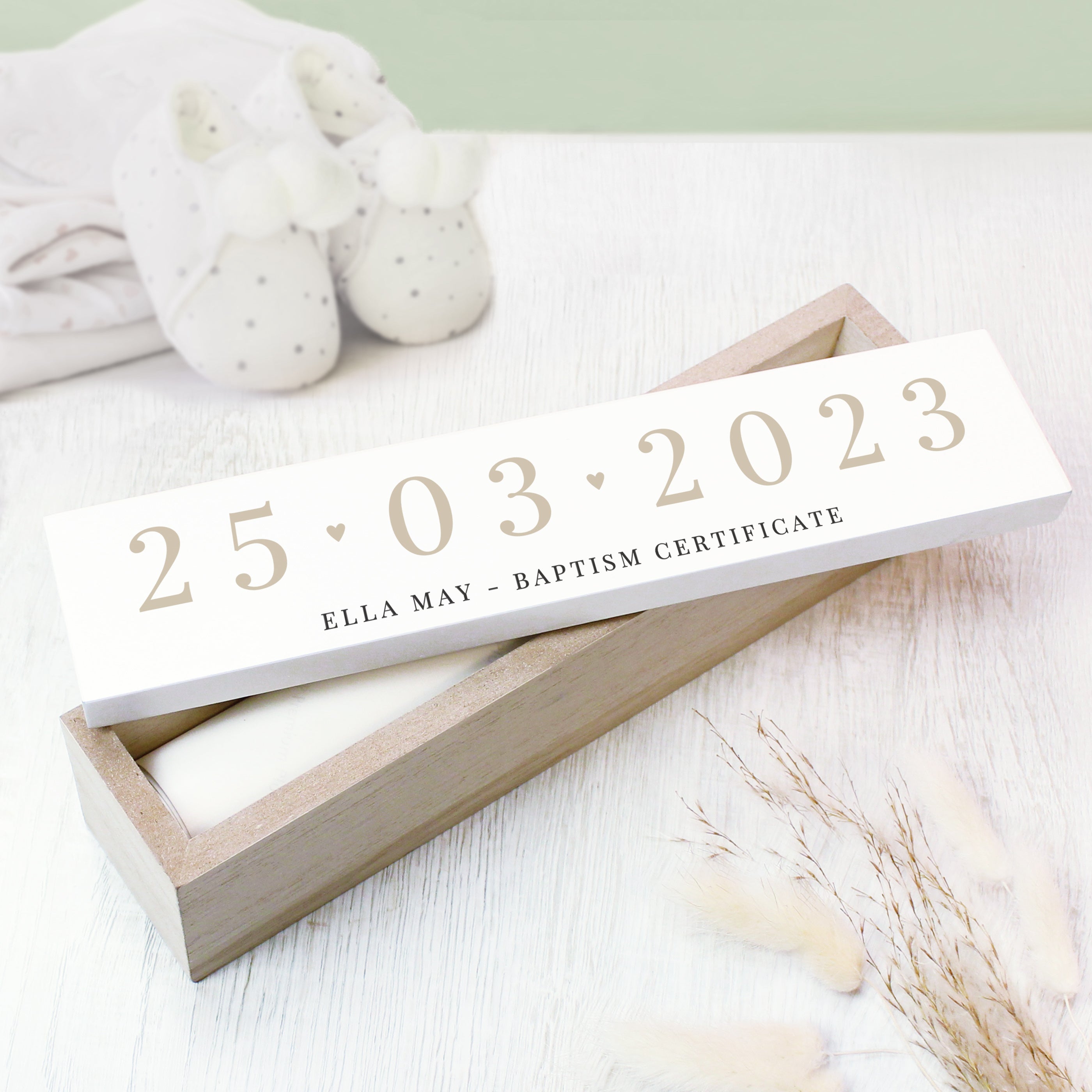 Personalised Special Date Wooden Certificate Holder - gift & personalise