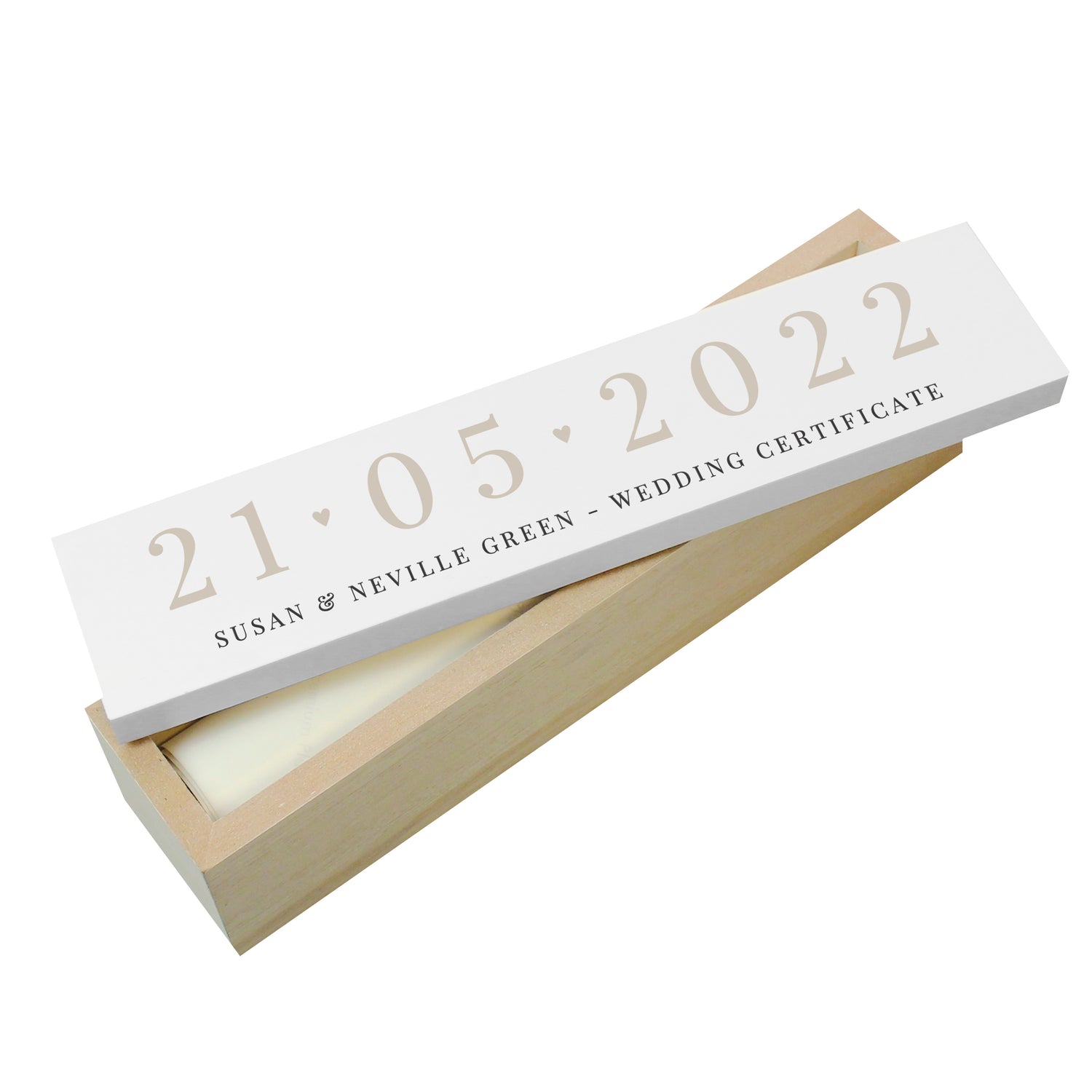 Personalised Special Date Wooden Certificate Holder - gift & personalise