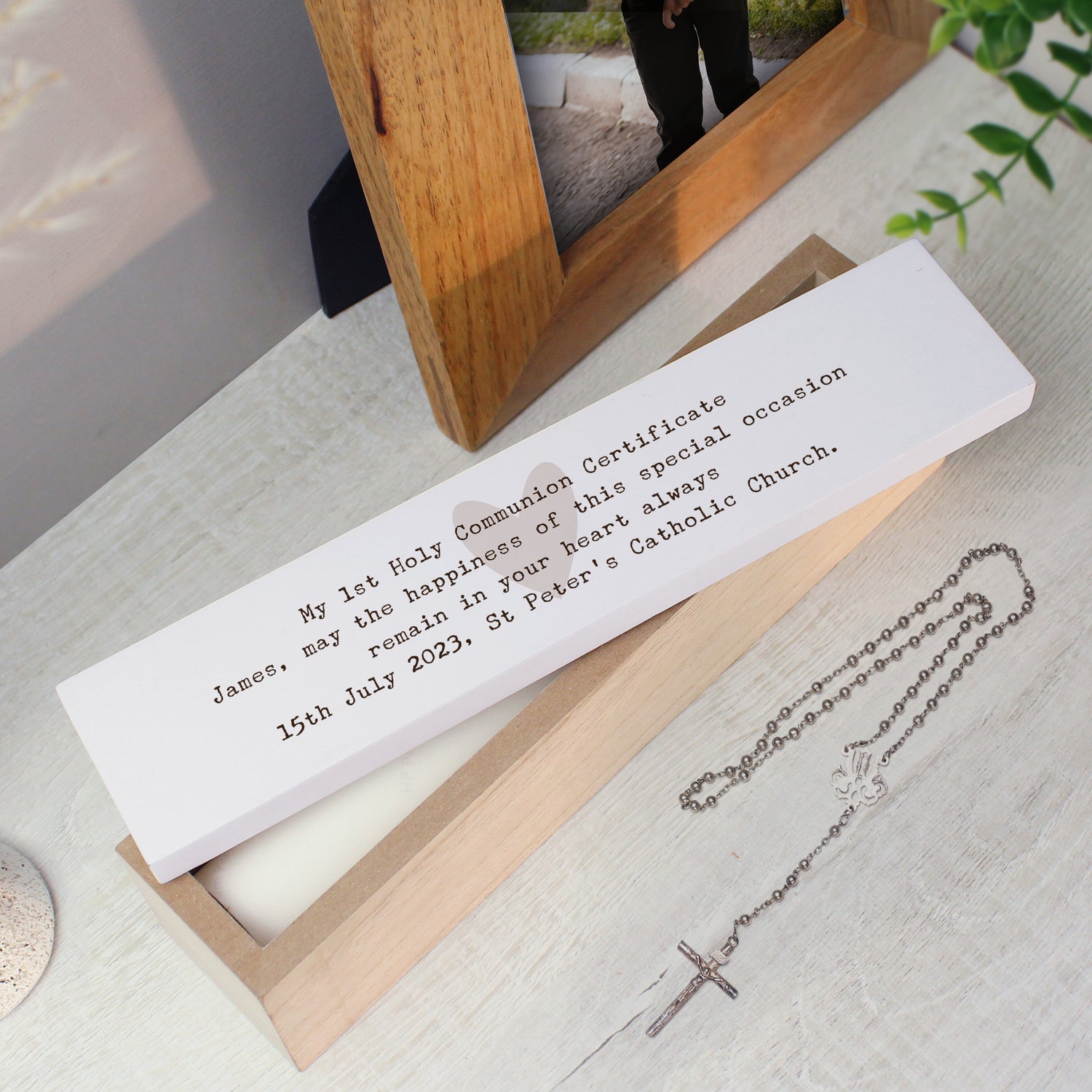 Personalised Free Text Wooden Certificate Holder - gift & personalise