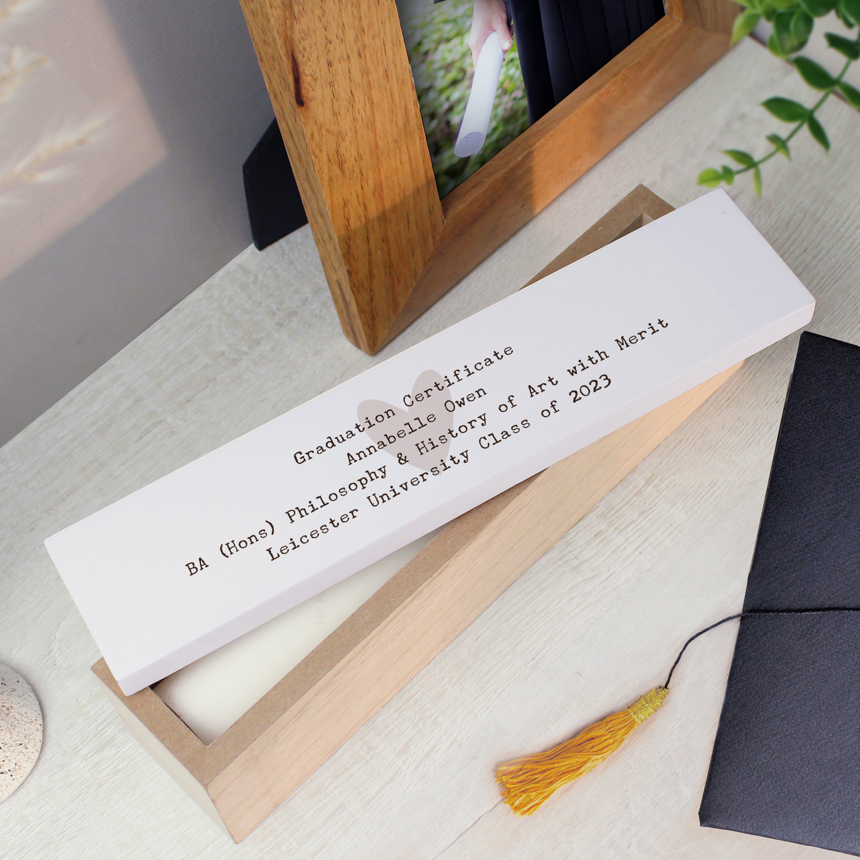 Personalised Free Text Wooden Certificate Holder - gift & personalise