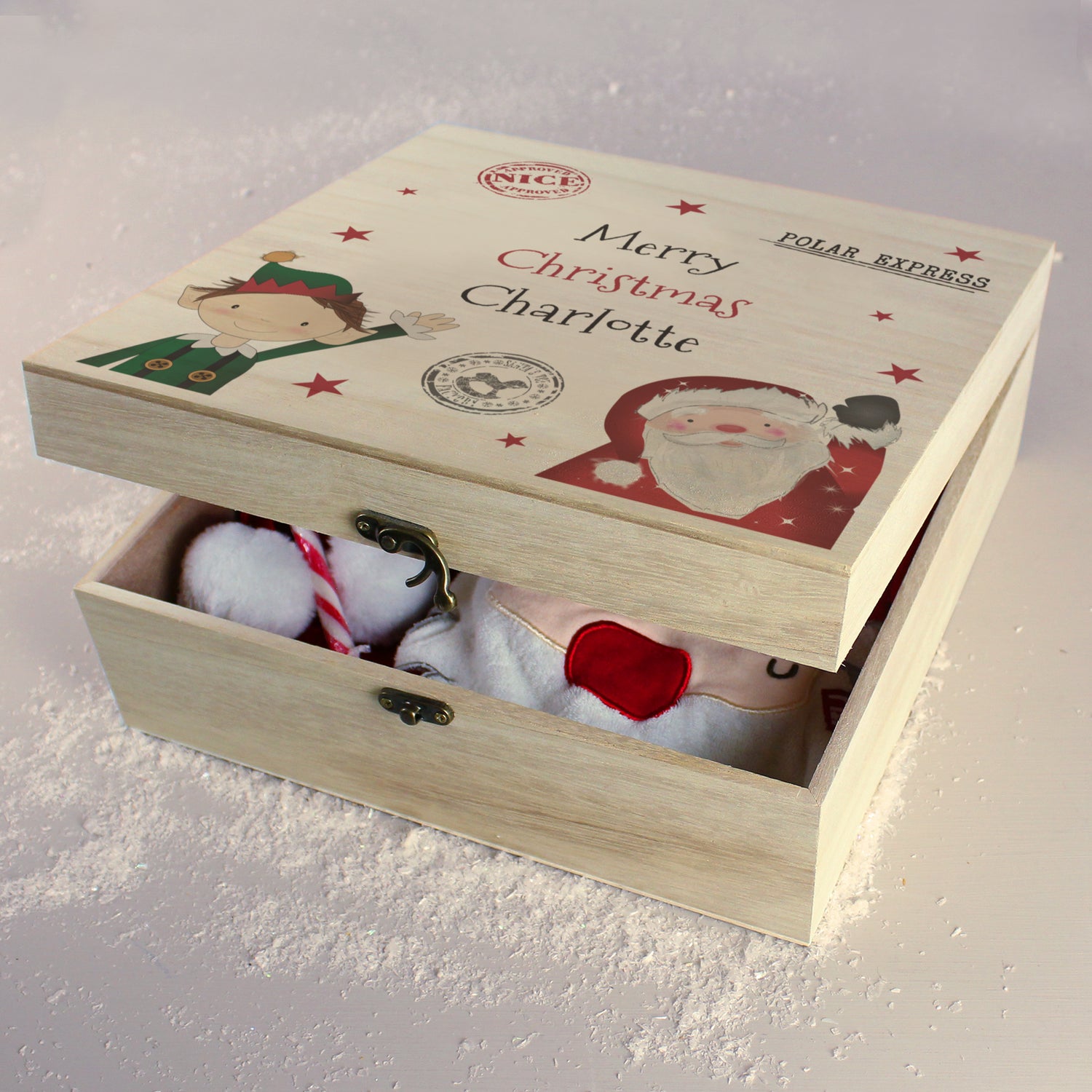 Personalised Wooden Christmas Eve Box