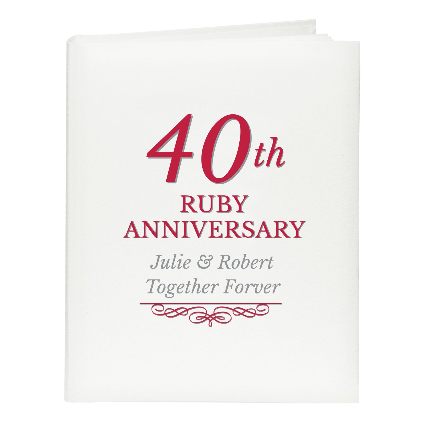 Personalised 40th Ruby Anniversary Traditional Photo Album - gift & personalise