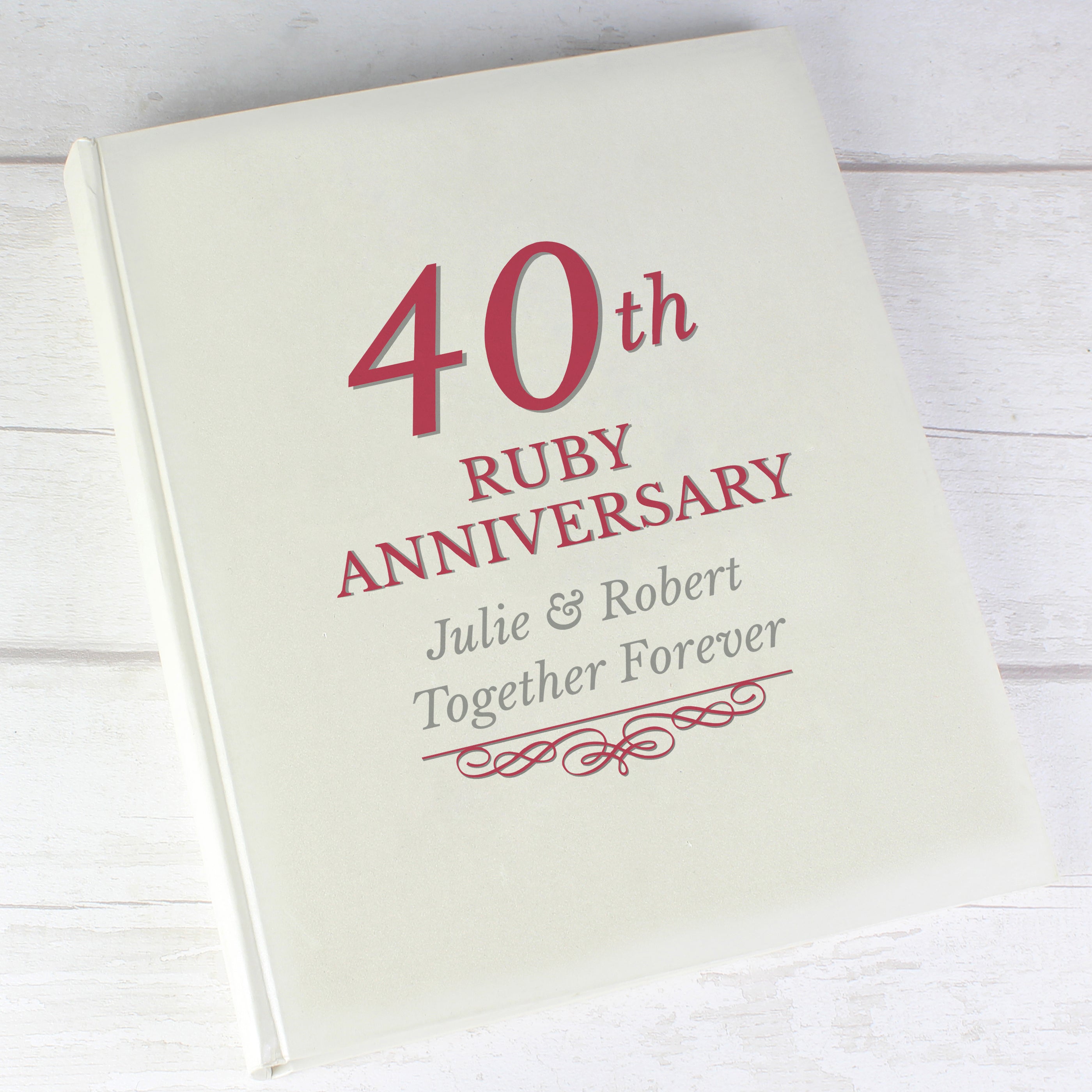 Personalised 40th Ruby Anniversary Traditional Photo Album - gift & personalise