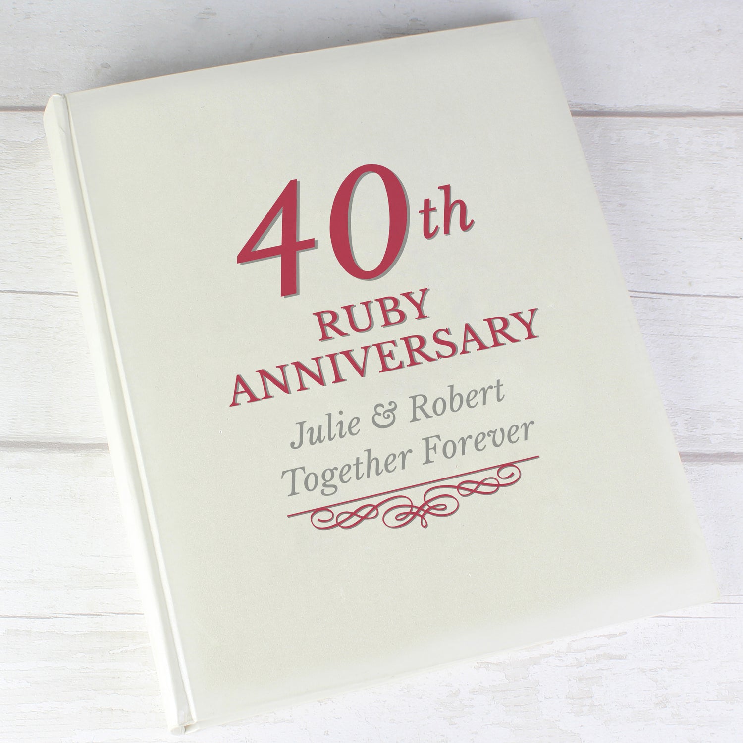 Personalised 40th Ruby Anniversary Traditional Photo Album - gift & personalise
