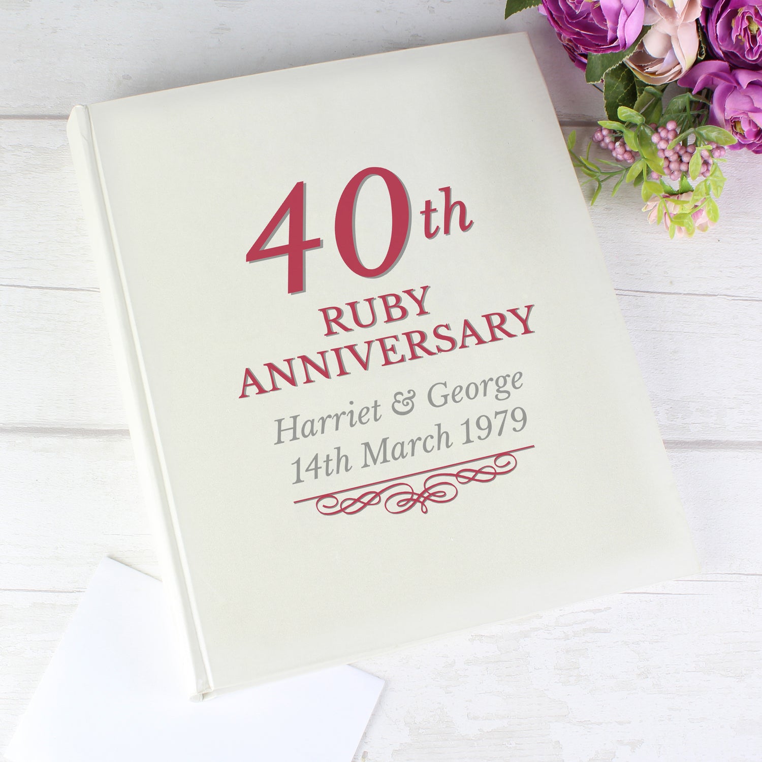 Personalised 40th Ruby Anniversary Traditional Photo Album - gift & personalise