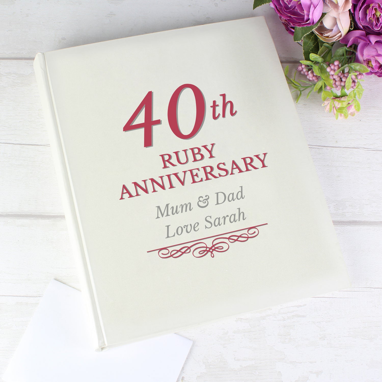 Personalised 40th Ruby Anniversary Traditional Photo Album - gift & personalise