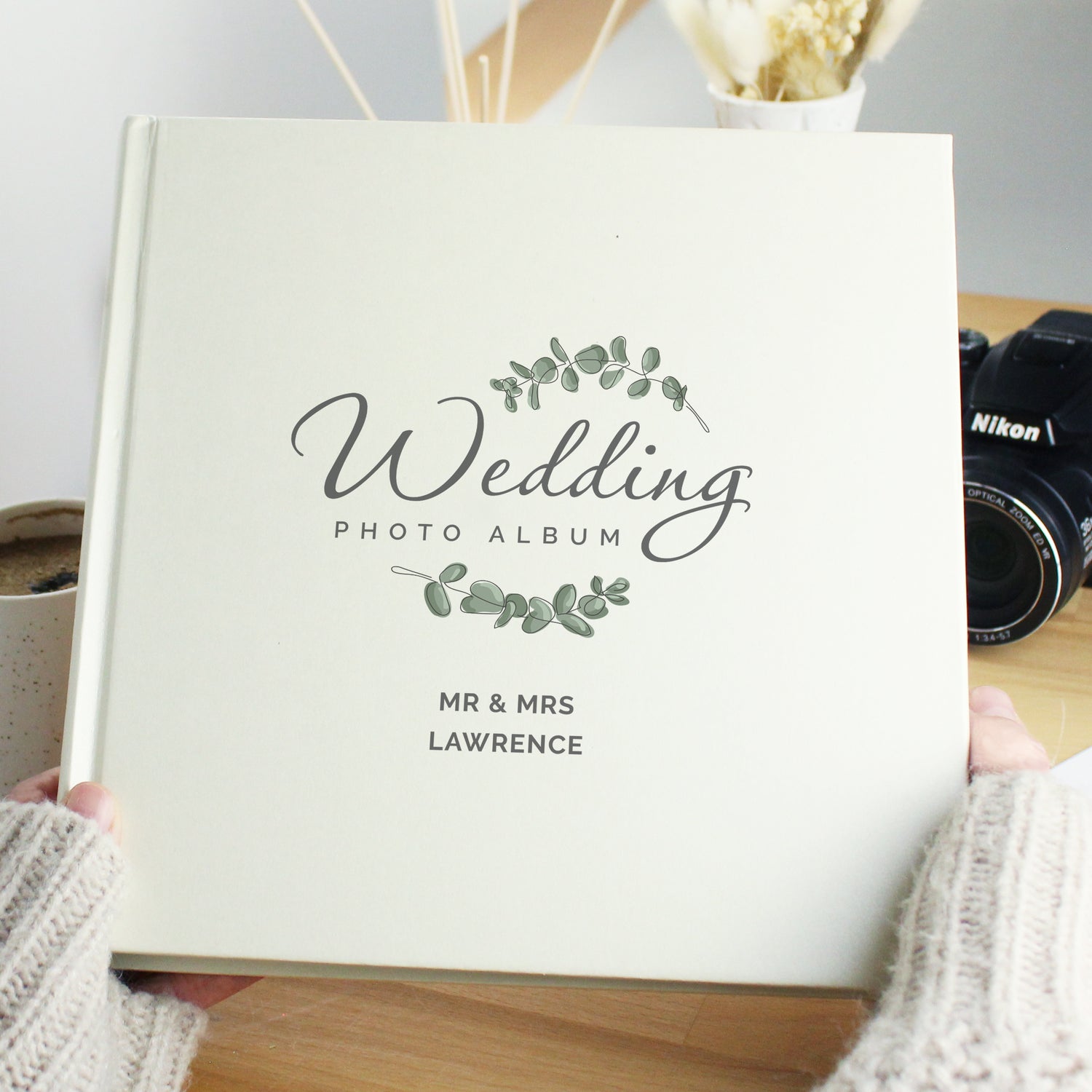 Personalised Wedding Square Photo Album - gift & personalise