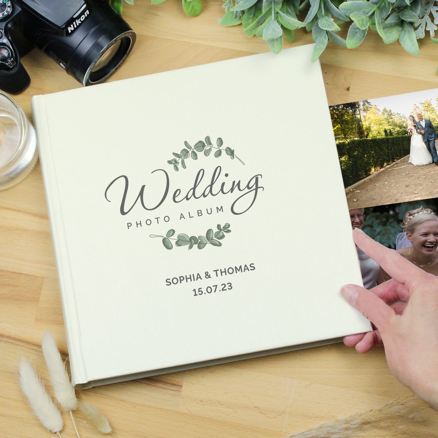 Personalised Wedding Square Photo Album - gift & personalise