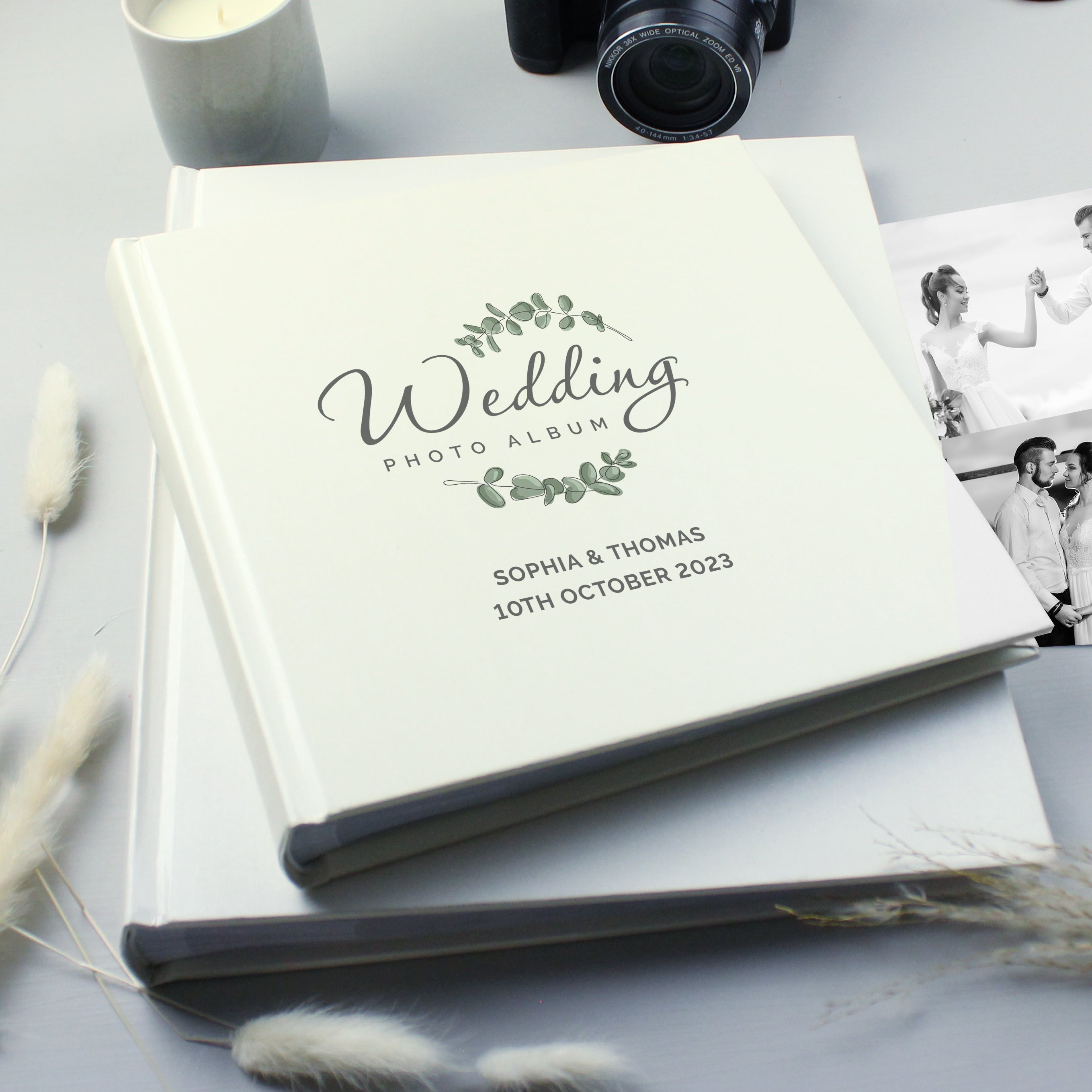 Personalised Wedding Square Photo Album - gift & personalise