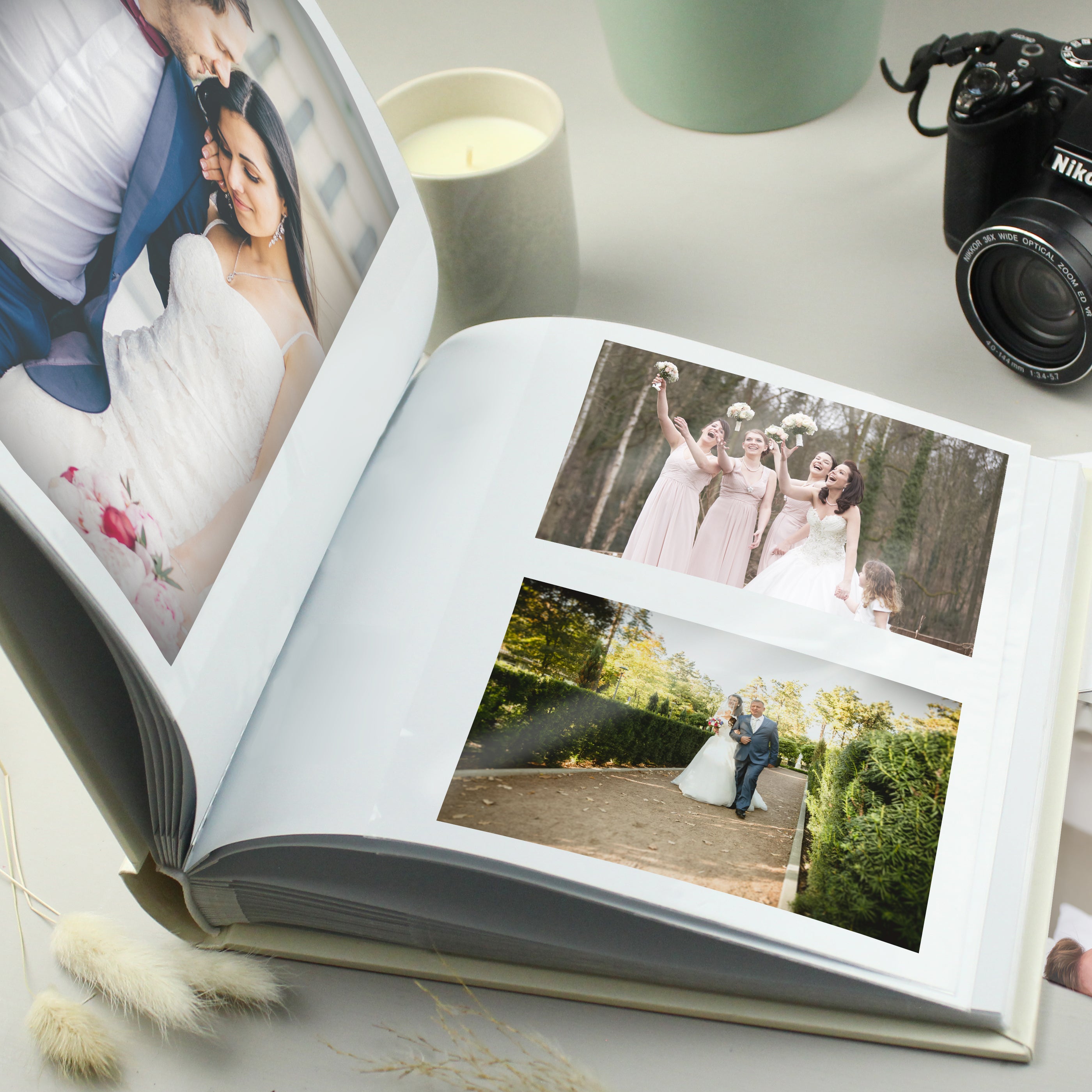 Personalised Wedding Square Photo Album - gift & personalise