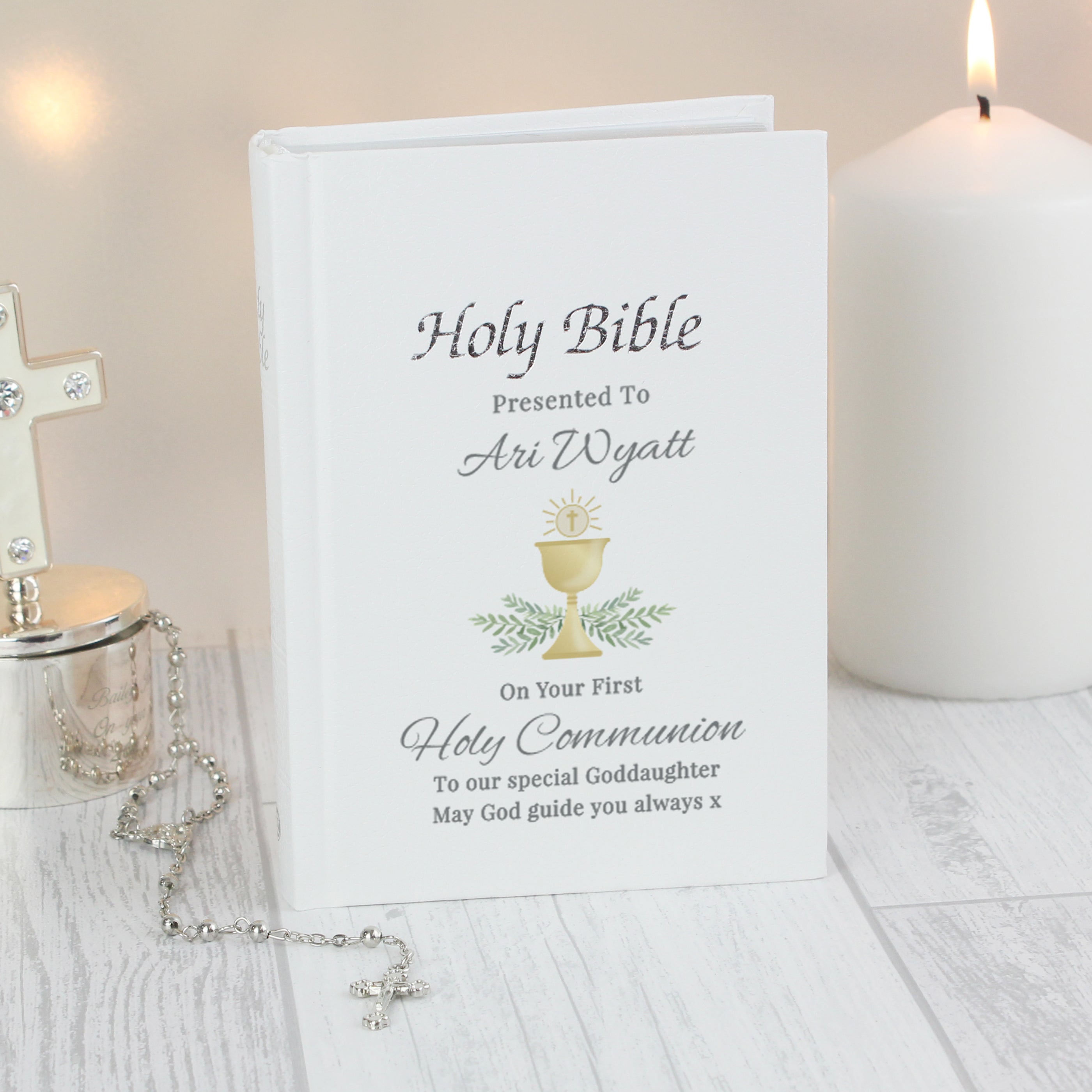 Personalised First Holy Communion Holy Bible - gift & personalise