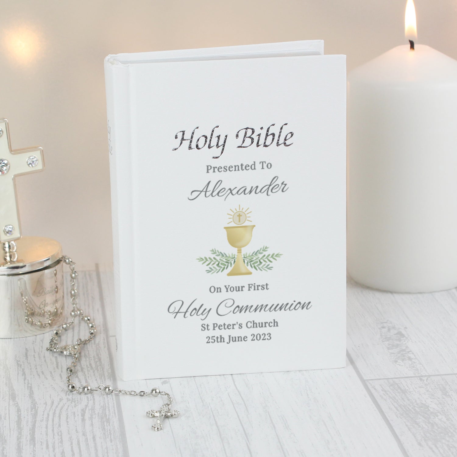 Personalised First Holy Communion Holy Bible - gift & personalise