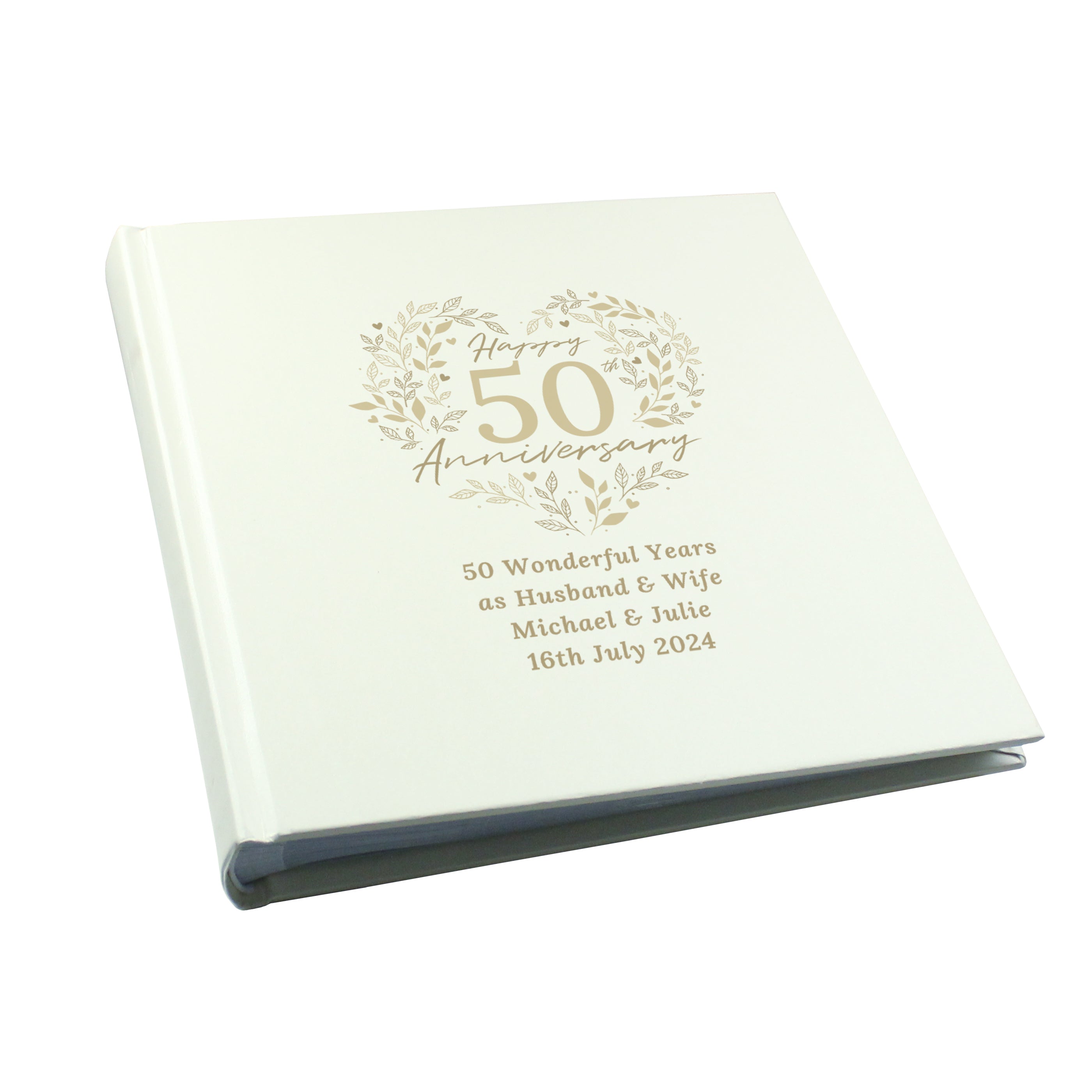 Personalised 50th Golden Wedding Anniversary Photo Album - gift & personalise