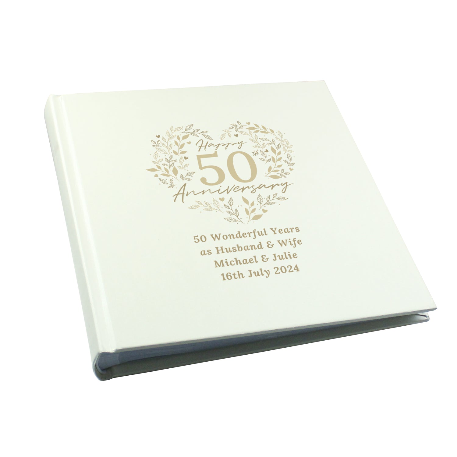 Personalised 50th Golden Wedding Anniversary Photo Album - gift & personalise