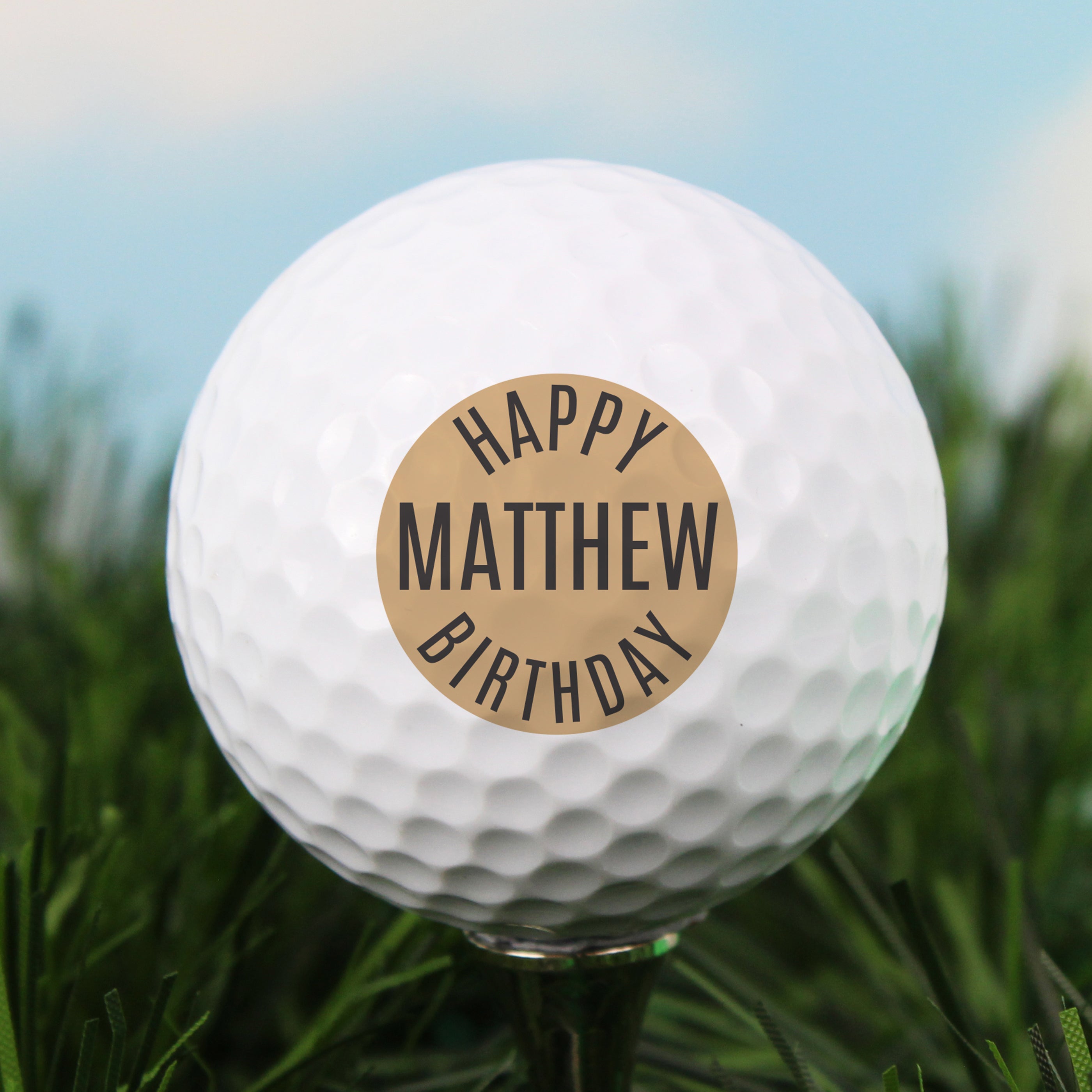 Personalised Happy Birthday Golf Ball - gift & personalise