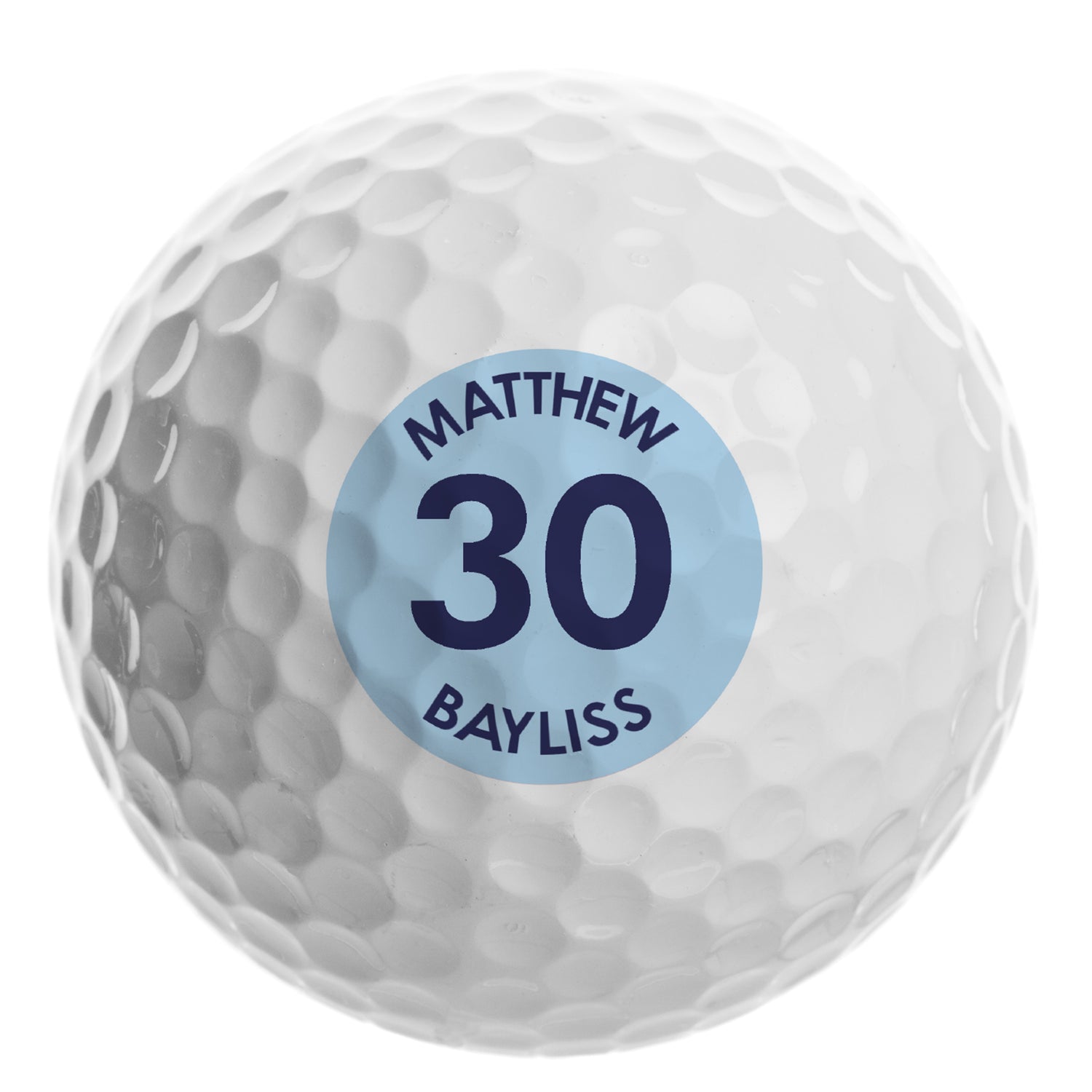 Personalised Blue Big Age Golf Ball - gift & personalise