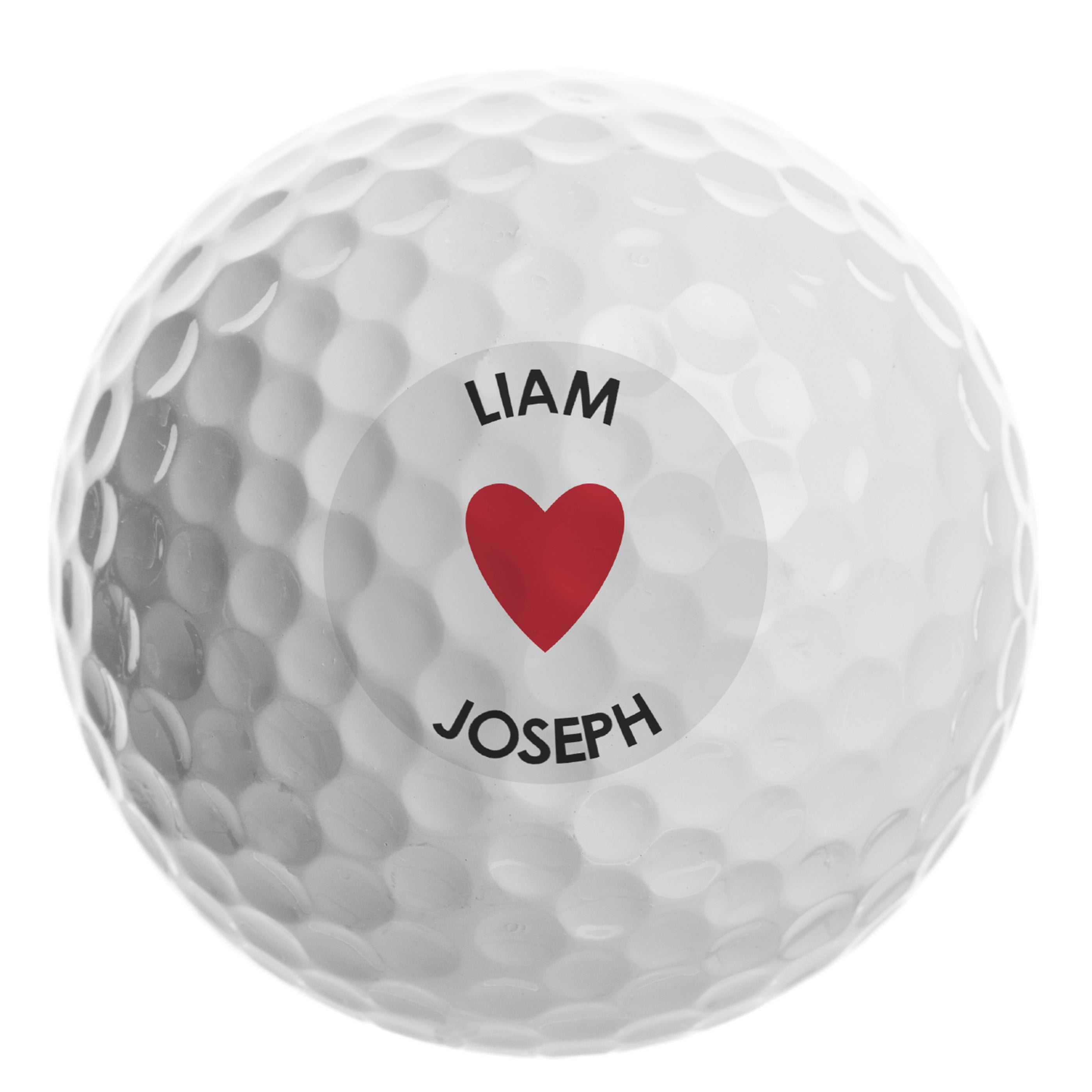 Personalised Heart Golf Ball - gift & personalise