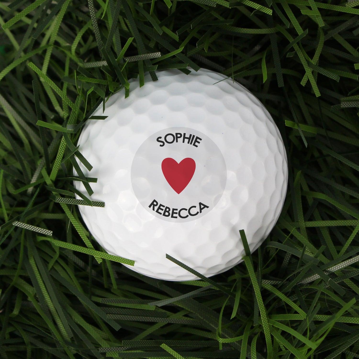 Personalised Heart Golf Ball - gift & personalise