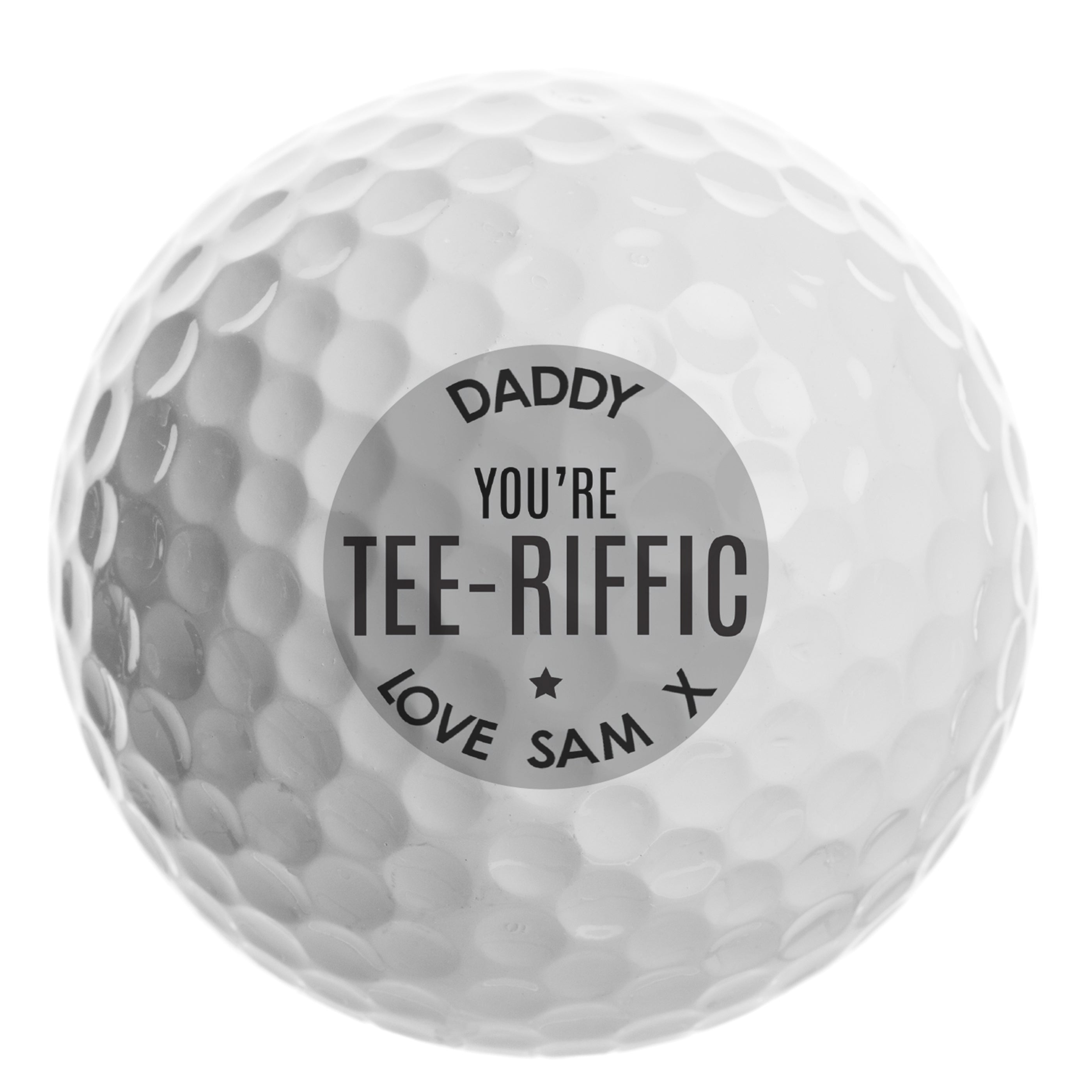 Personalised Tee-riffic Golf Ball - gift & personalise