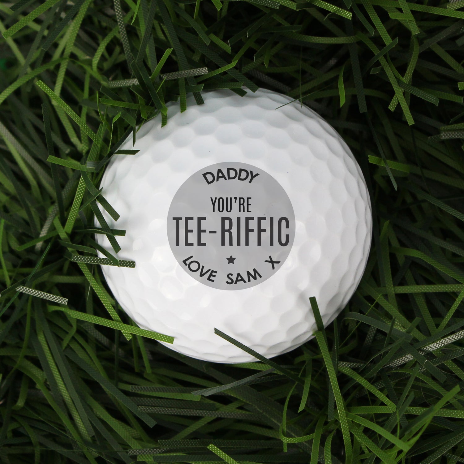 Personalised Tee-riffic Golf Ball - gift & personalise