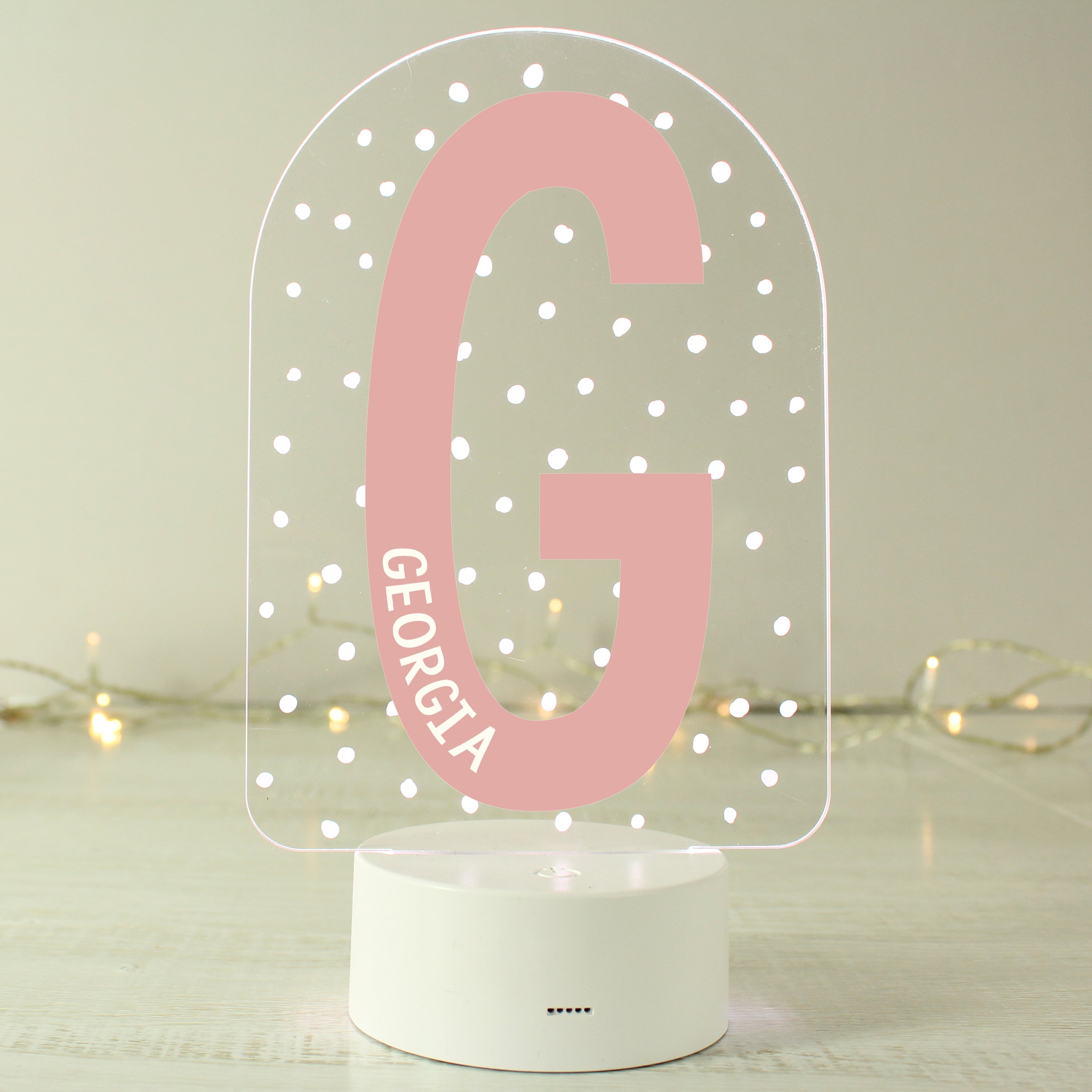 Personalised Initial LED Colour Changing Night Light - gift & personalise