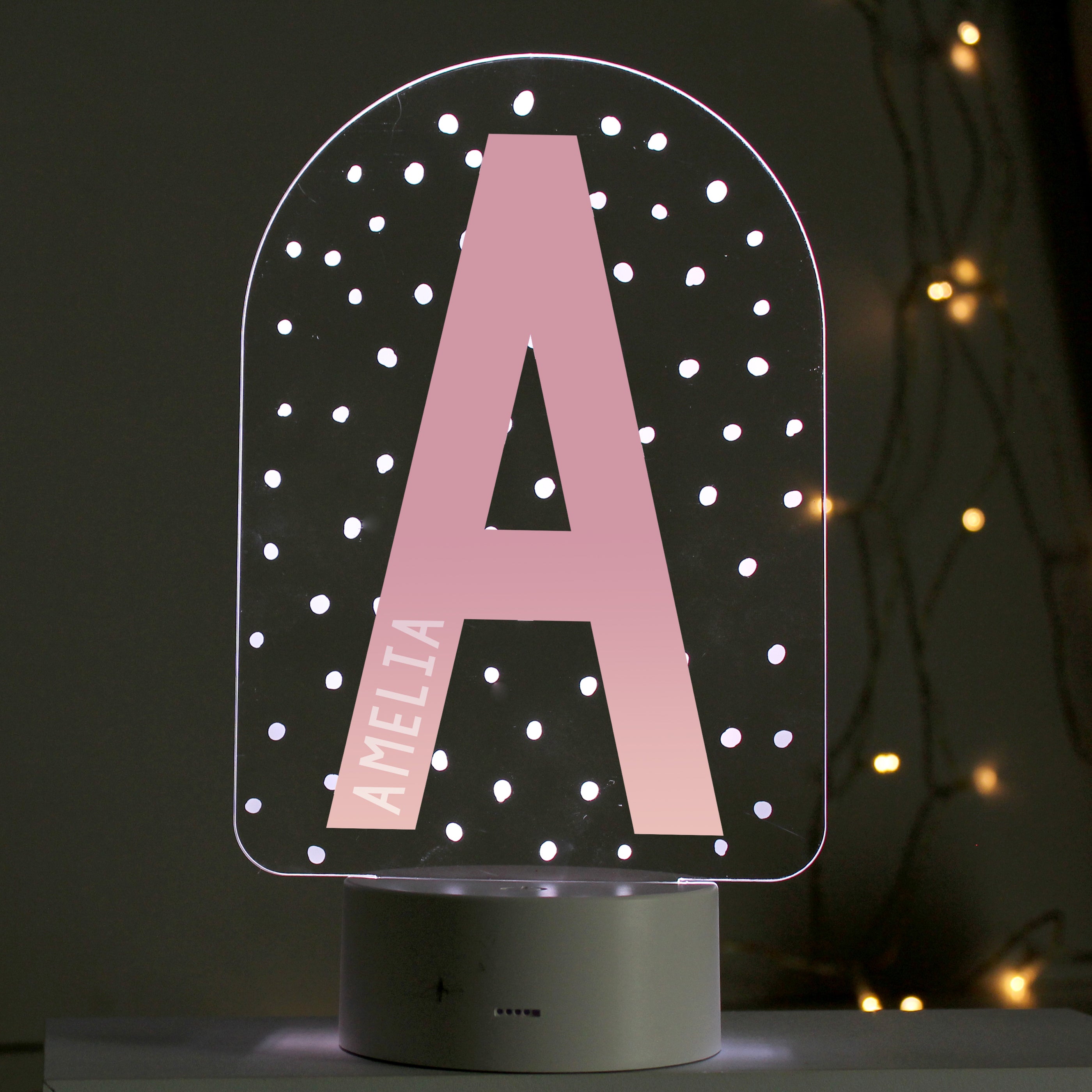 Personalised Initial LED Colour Changing Night Light - gift & personalise