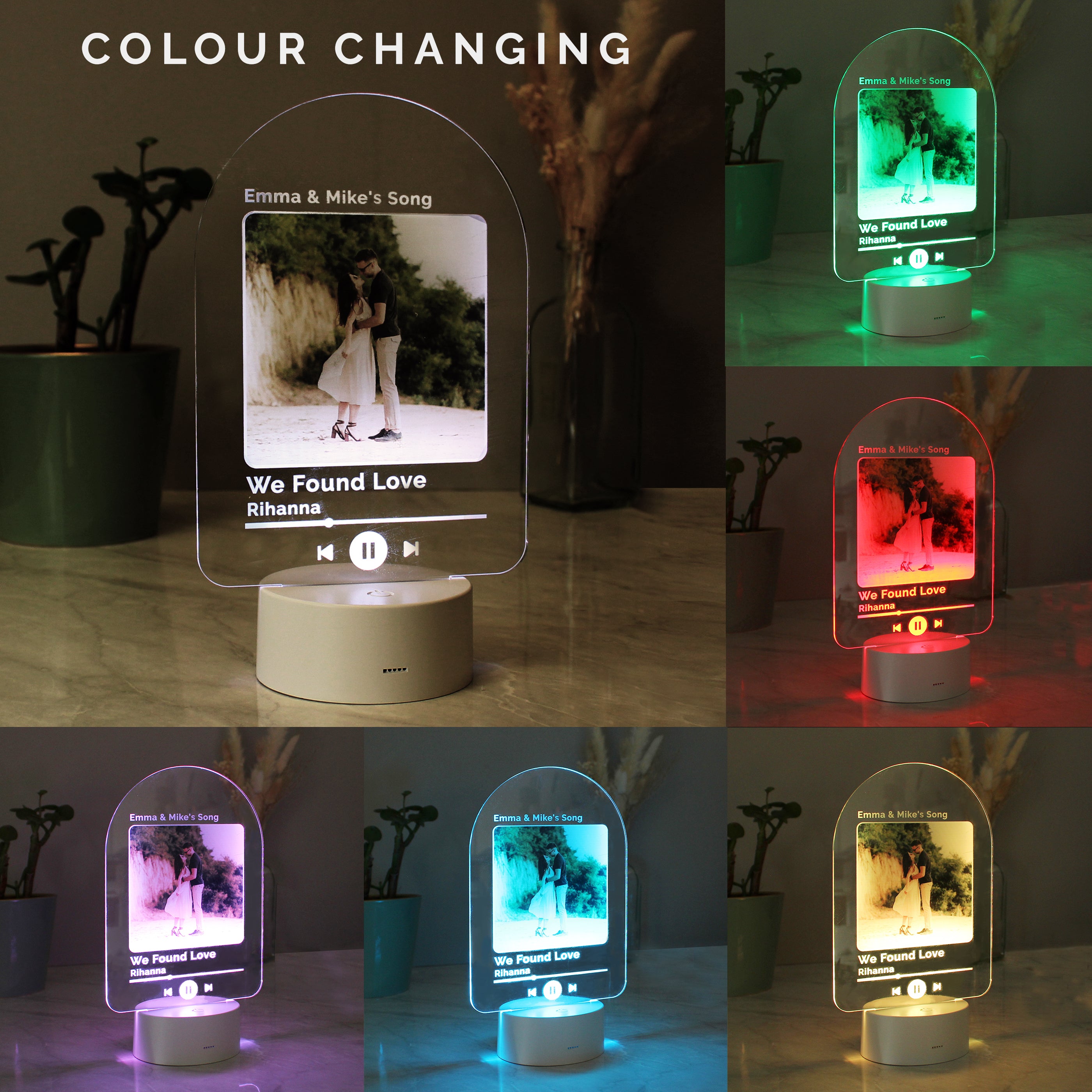 Personalised Our Song Photo Upload LED Colour Changing Light - gift & personalise